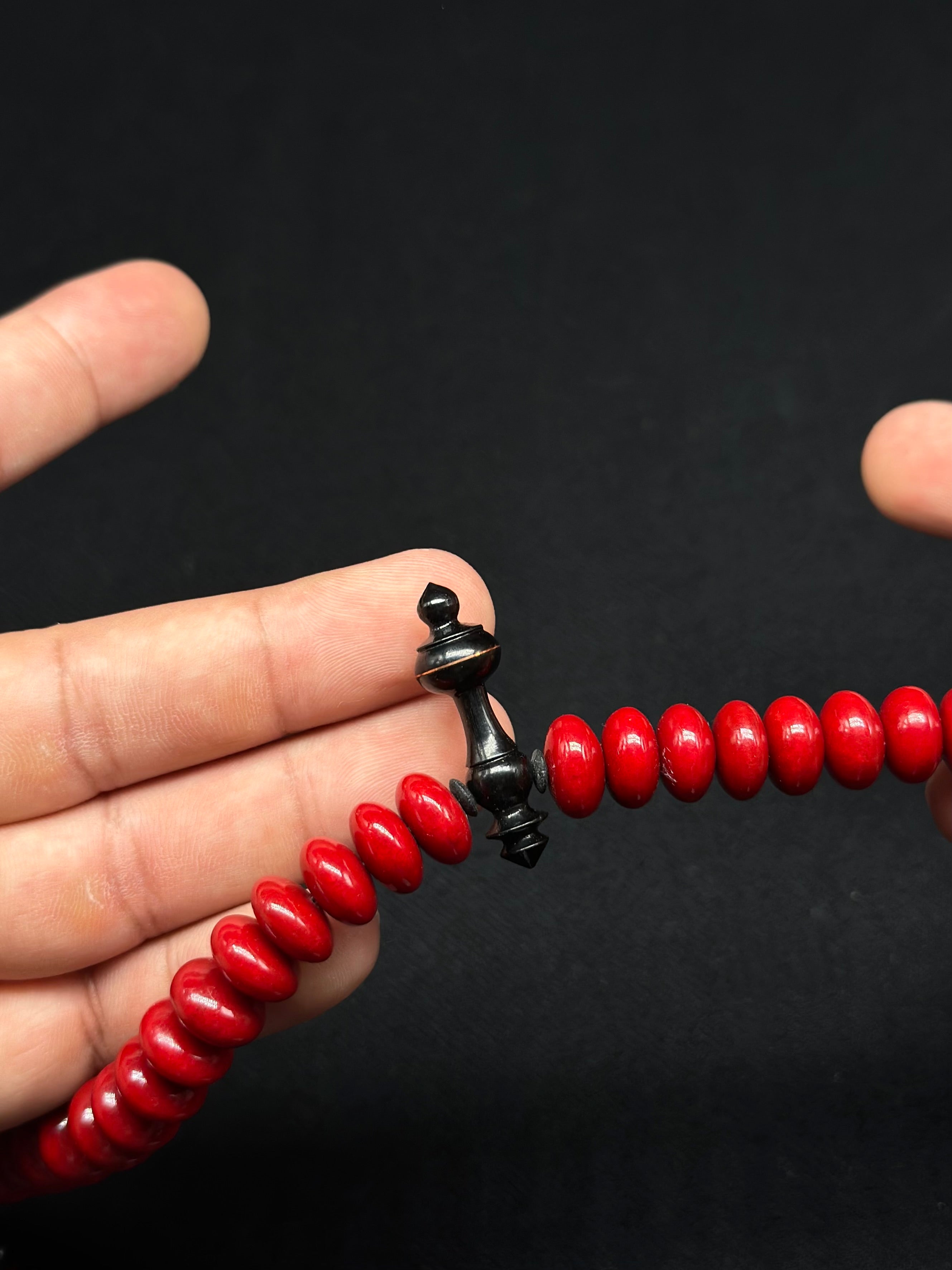 Red Marjan x Ebony Tasbih