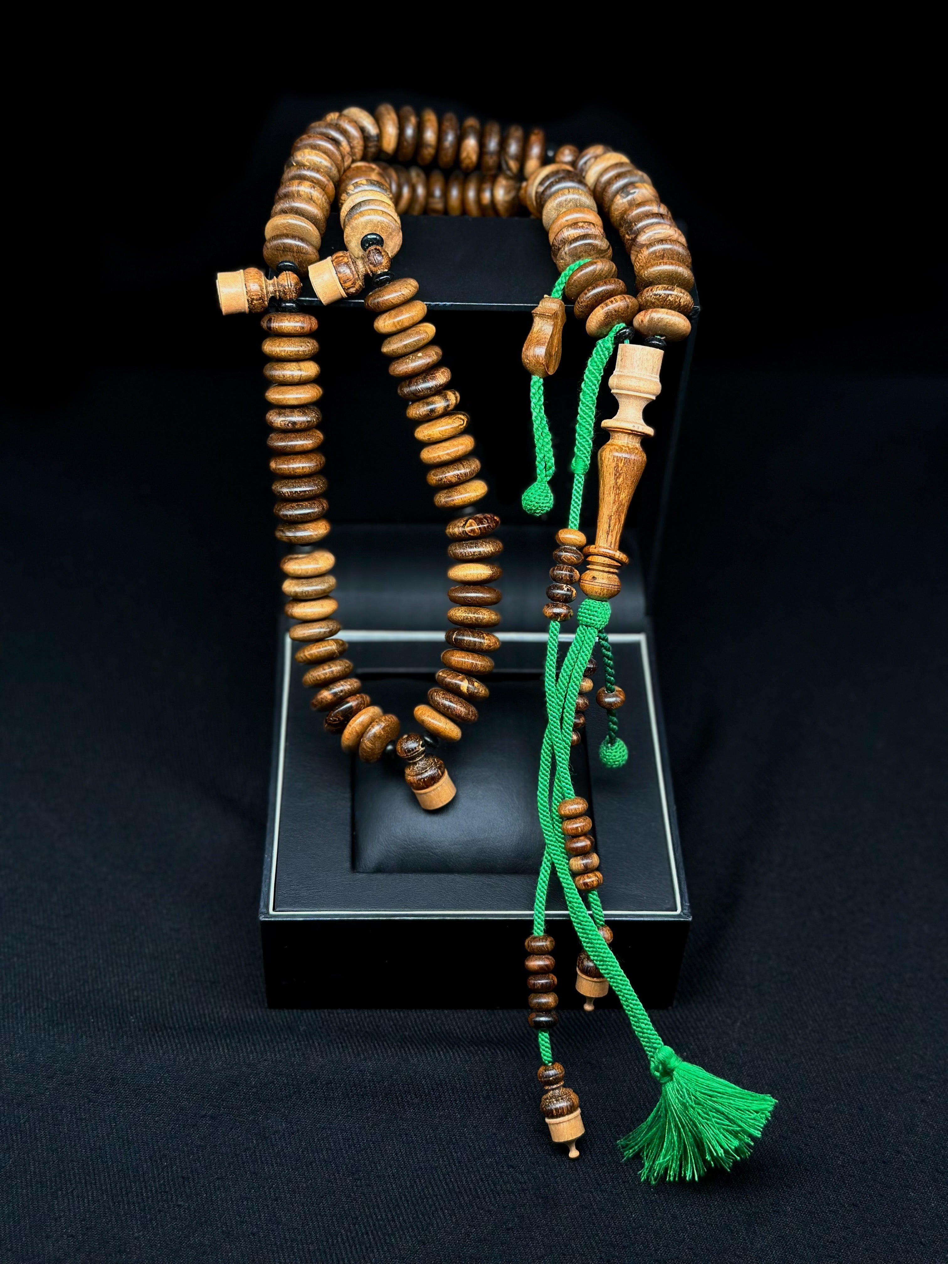 Oud Agarwood x Sandalwood Tasbih Rumi Model With Custom Alif (Fragrant)