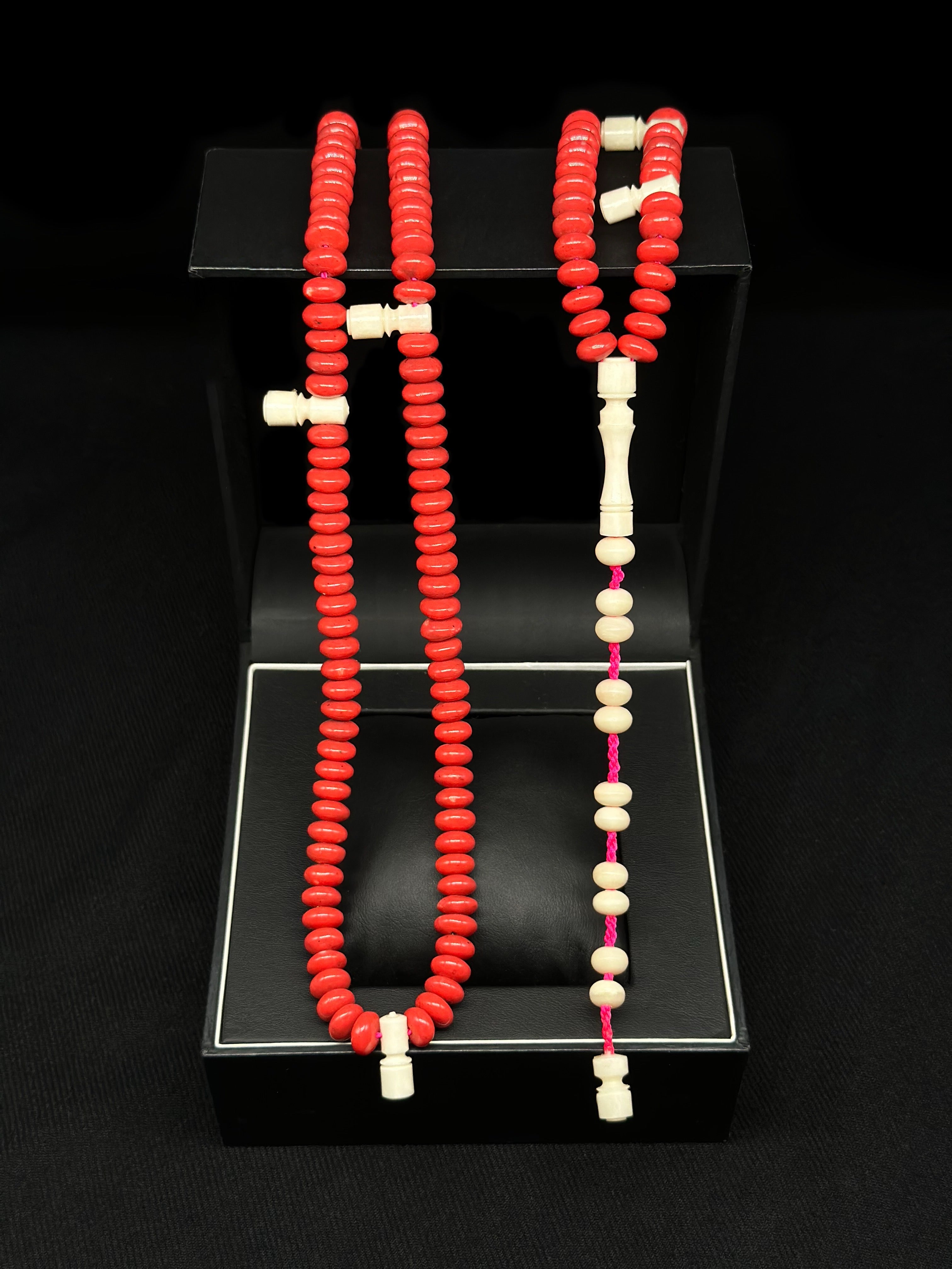 Pink Marjan x Cow Bone 200 Tasbih