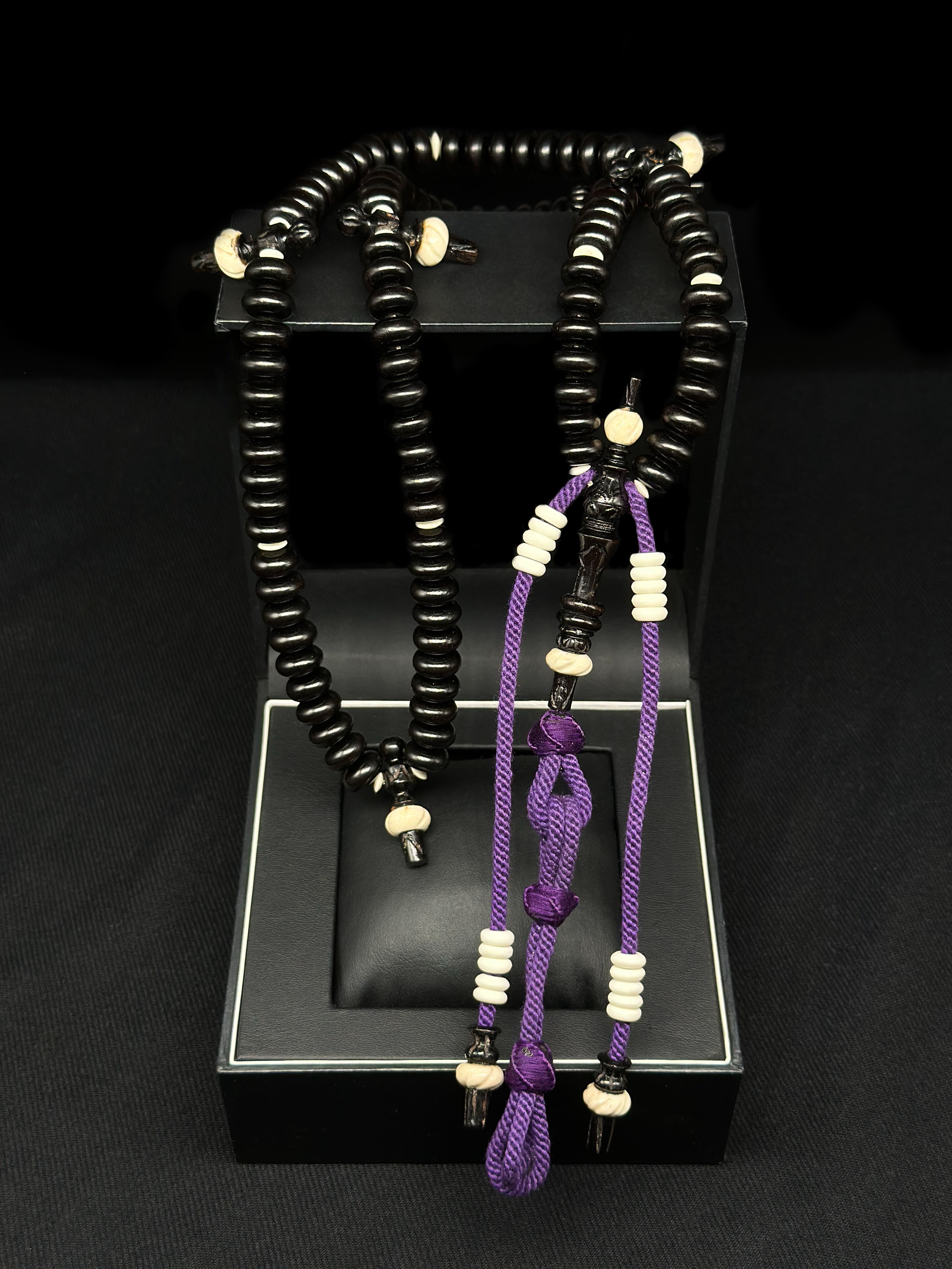 Pure Ebony x Cow Bone Tasbih Rumi Model