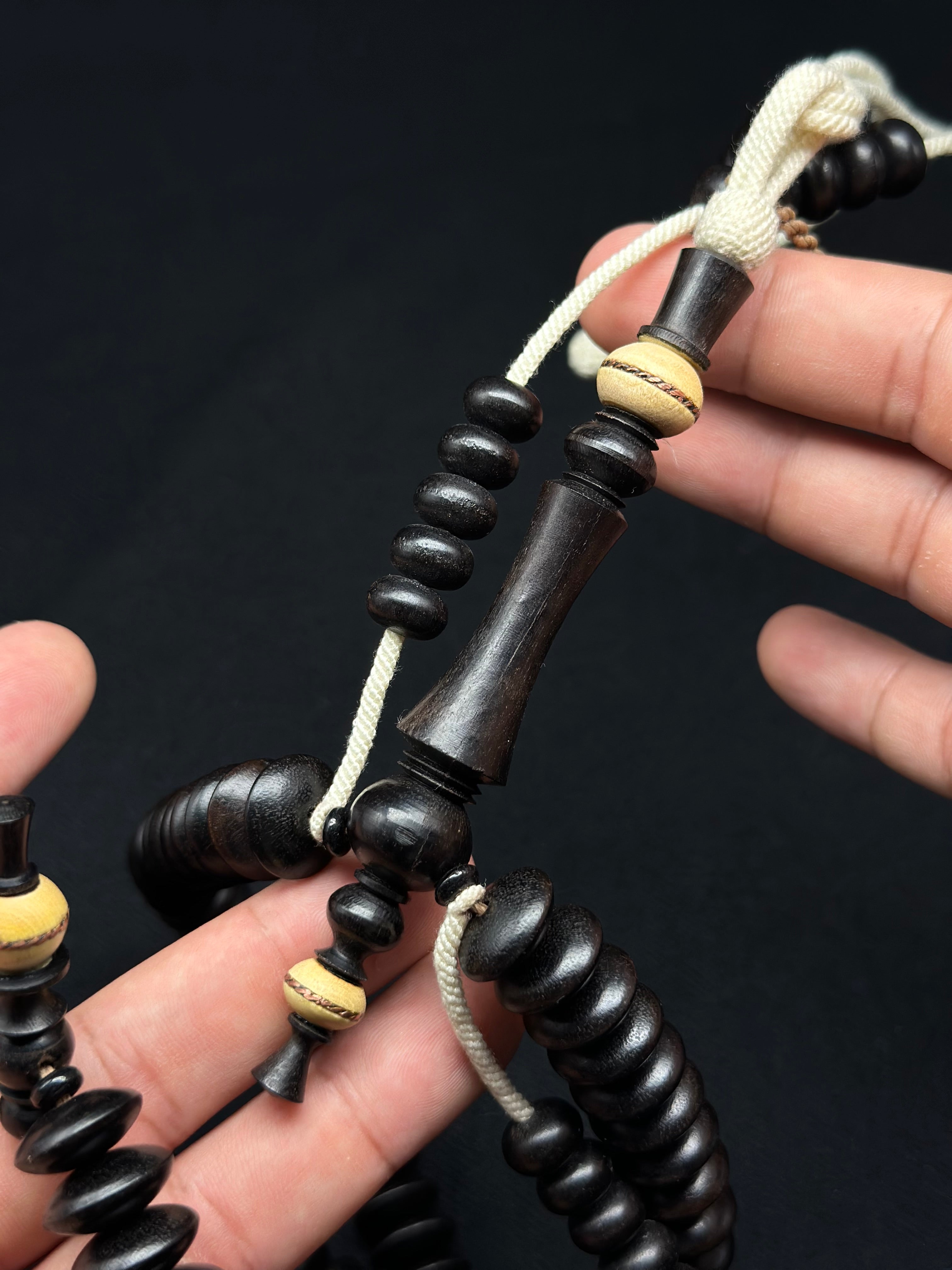Pure Ebony Tasbih Mawlana Rumi Model (XL)