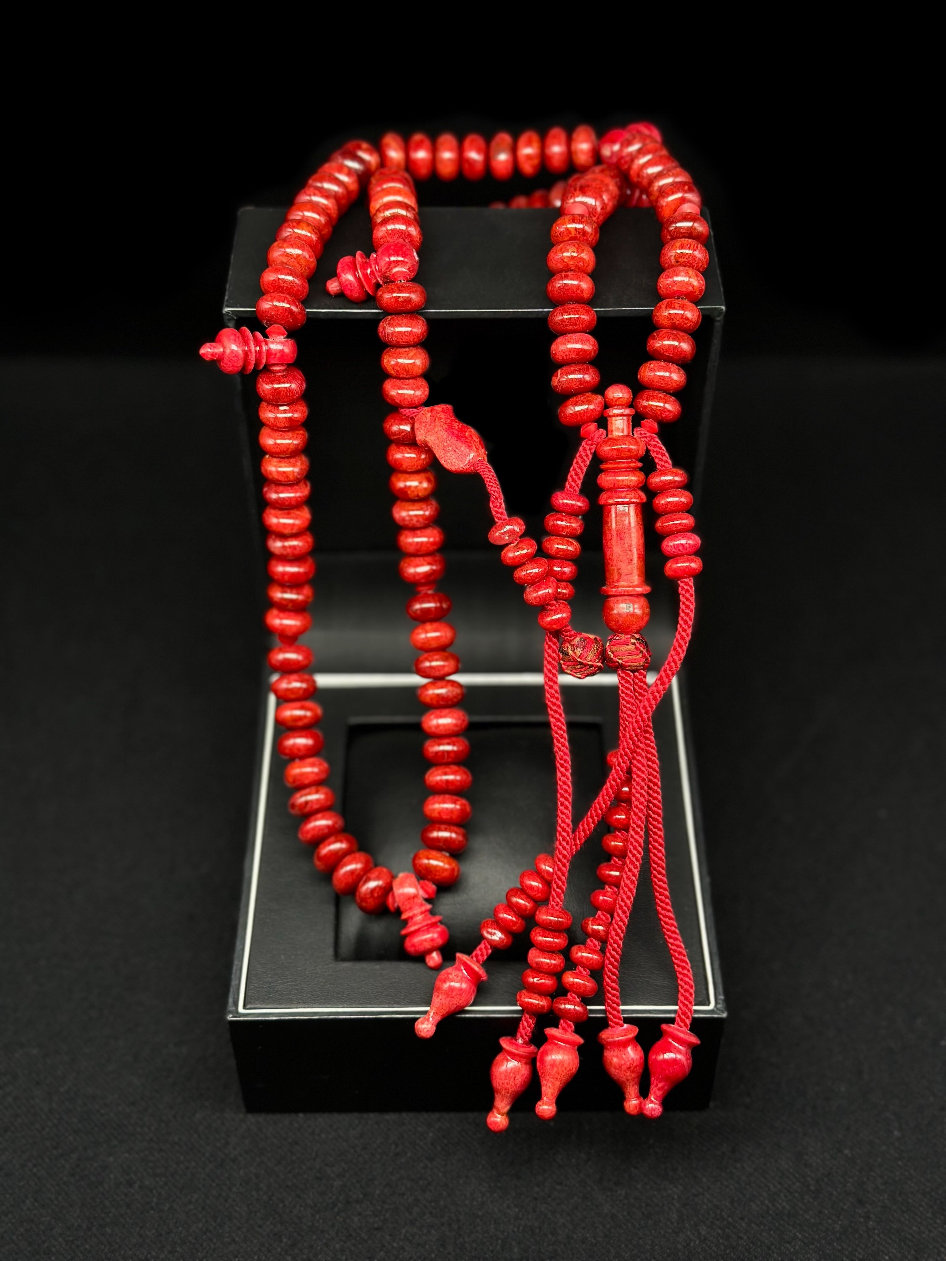 Pure Red Marjan Tasbih
