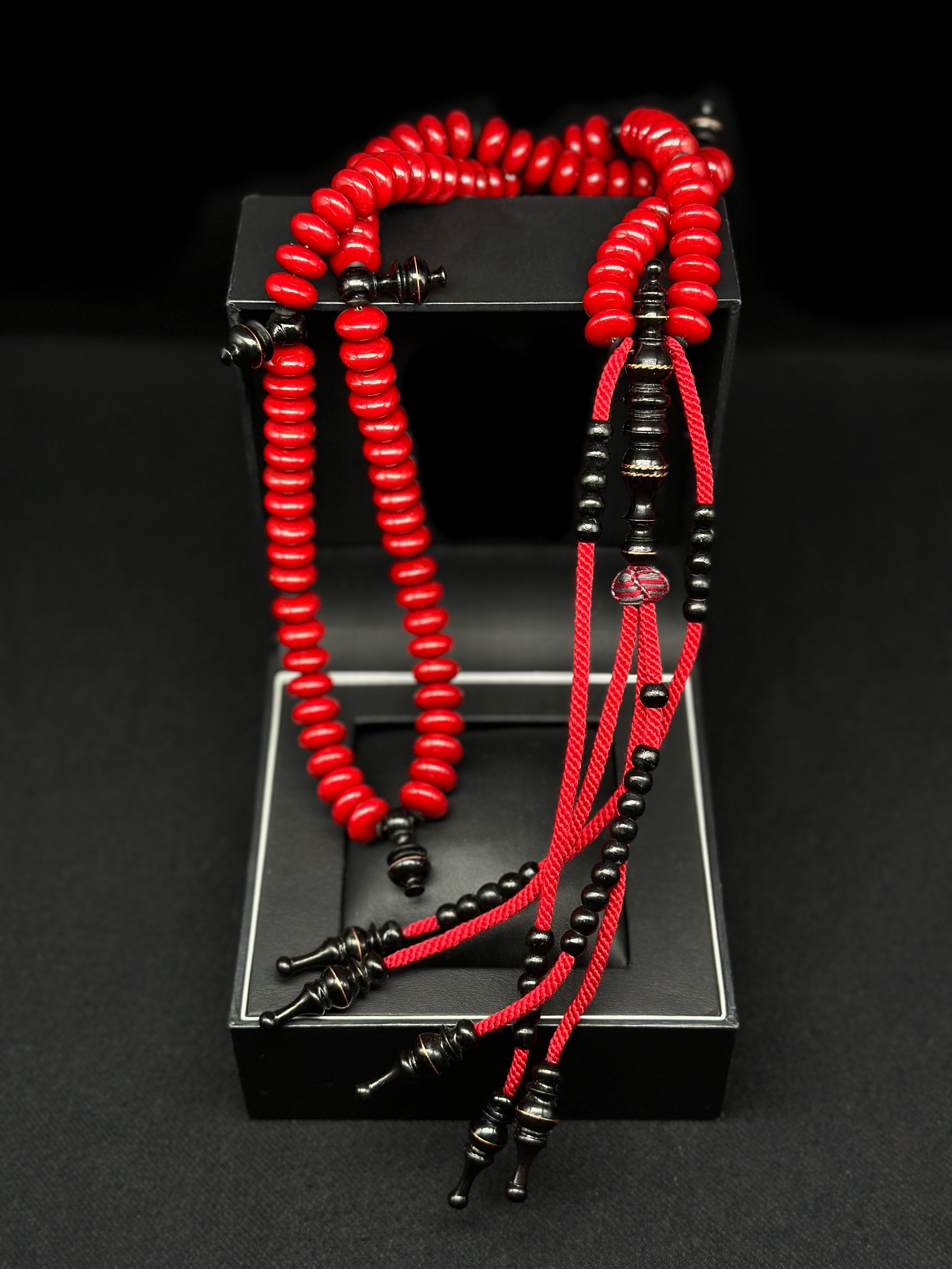 Red Marjan x Ebony Tasbih