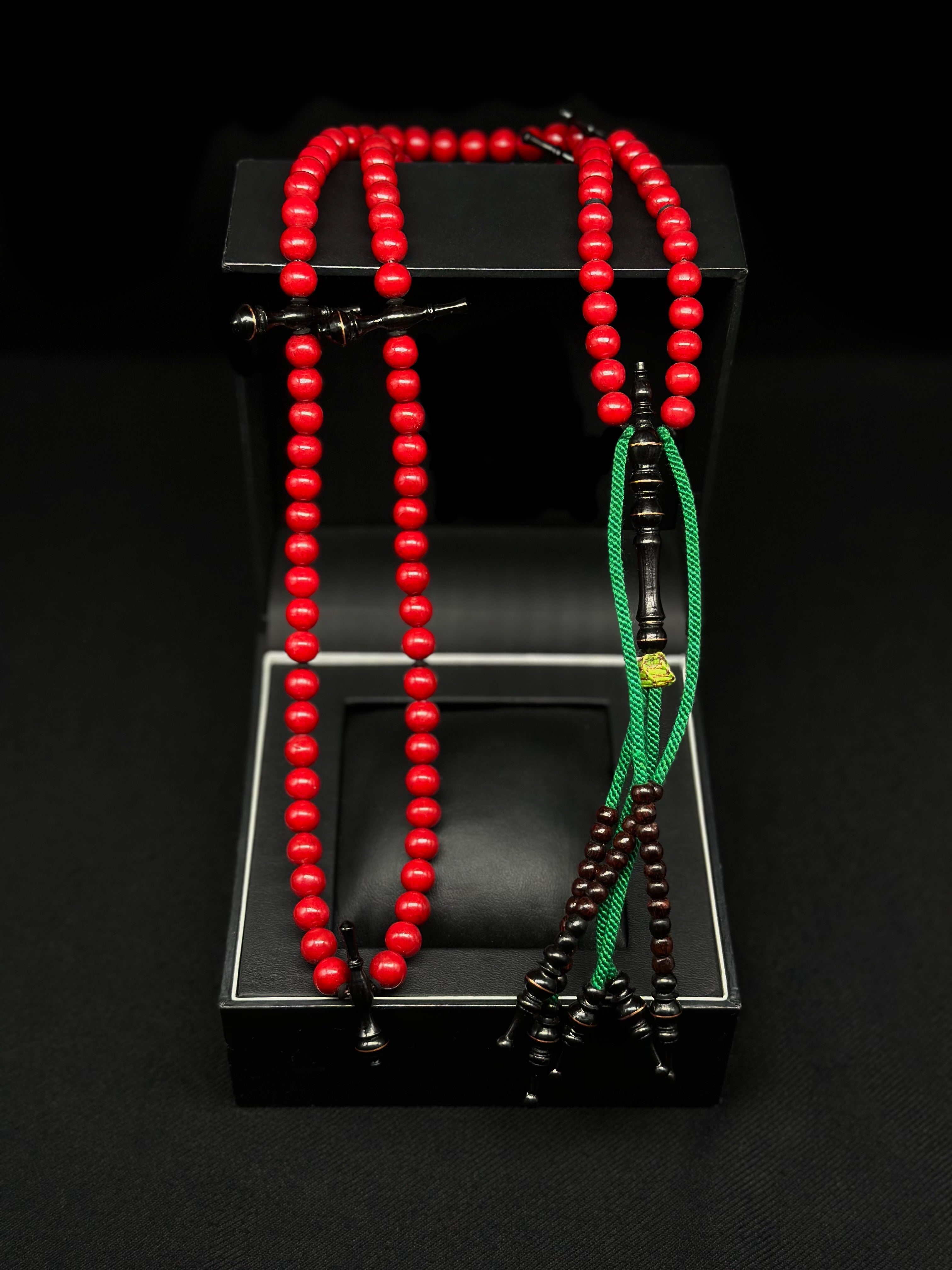 Red Marjan x Ebony Tasbih