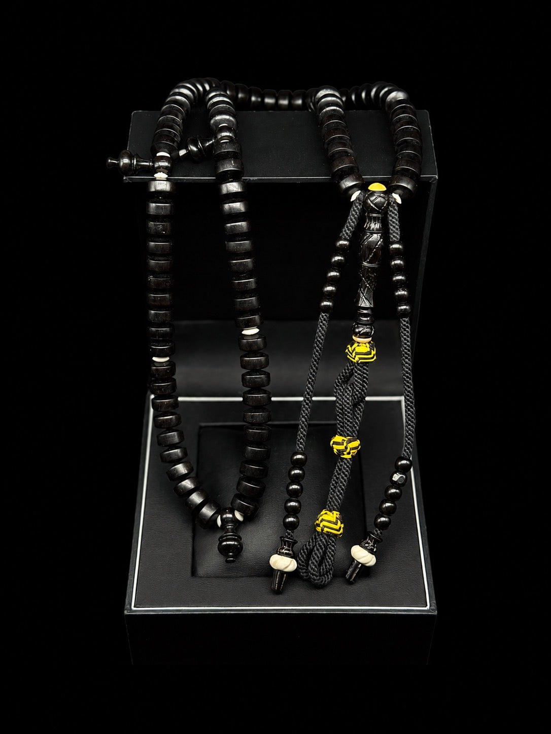 Carved Ebony Rifai x Rumi Model Tasbih