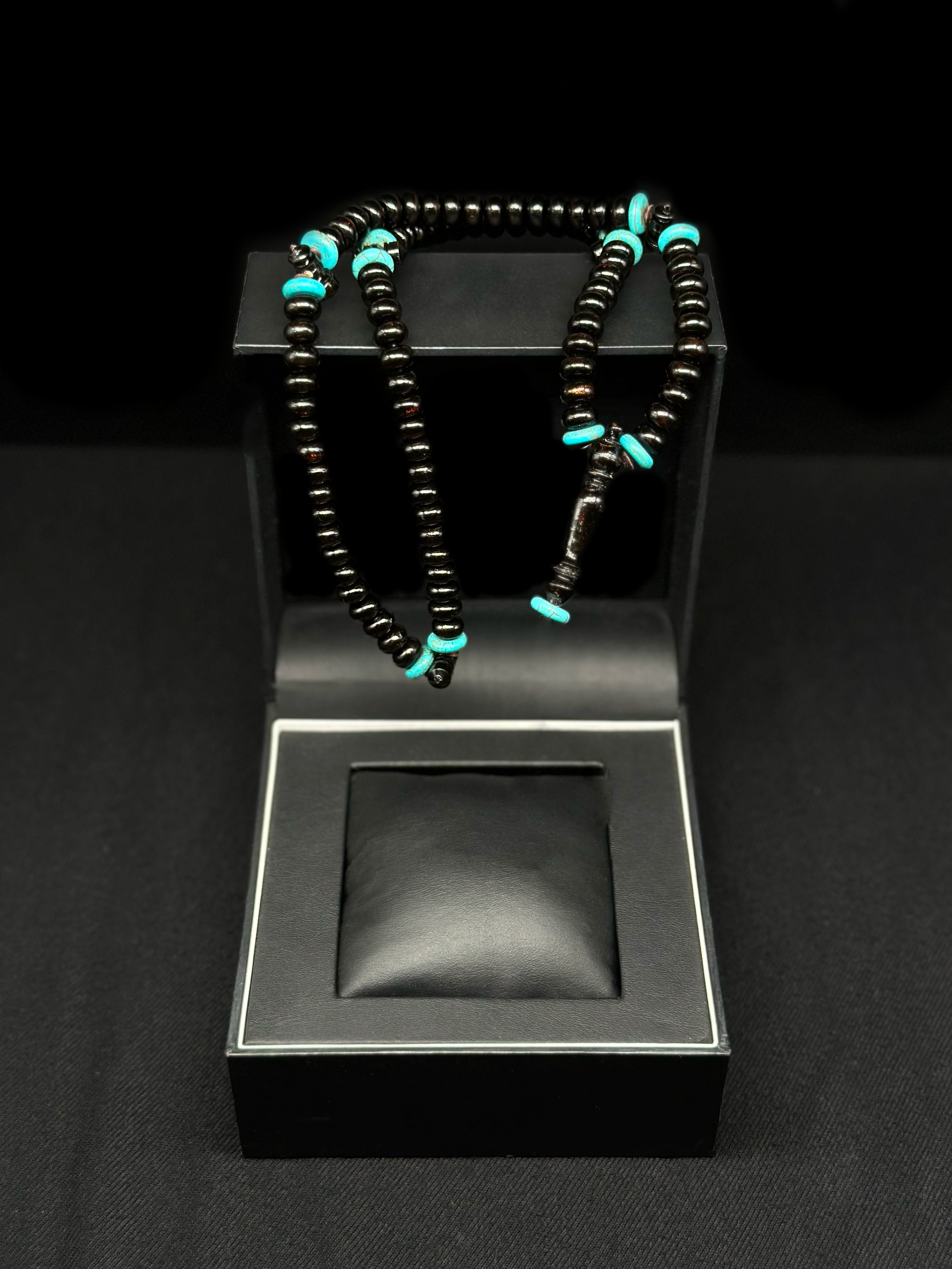 Black Yusr Coral x Turquoise Fayrouz Tasbih