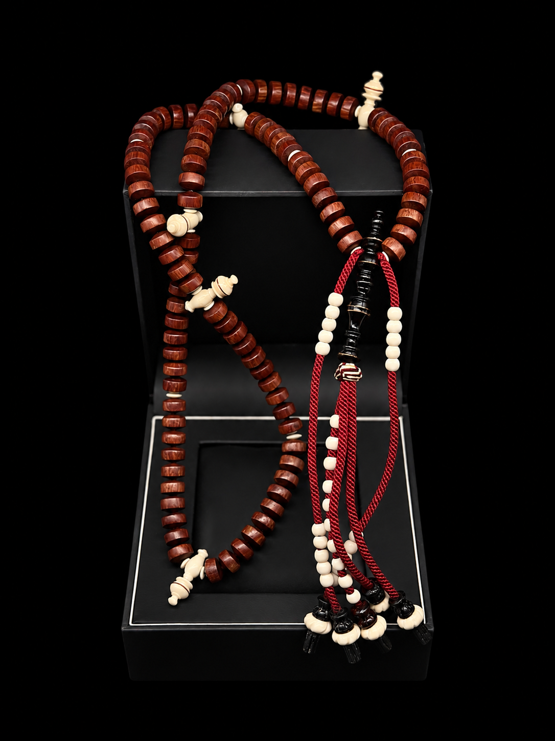 Pure Dragonwood x Ebony x Cow Bone Tasbih