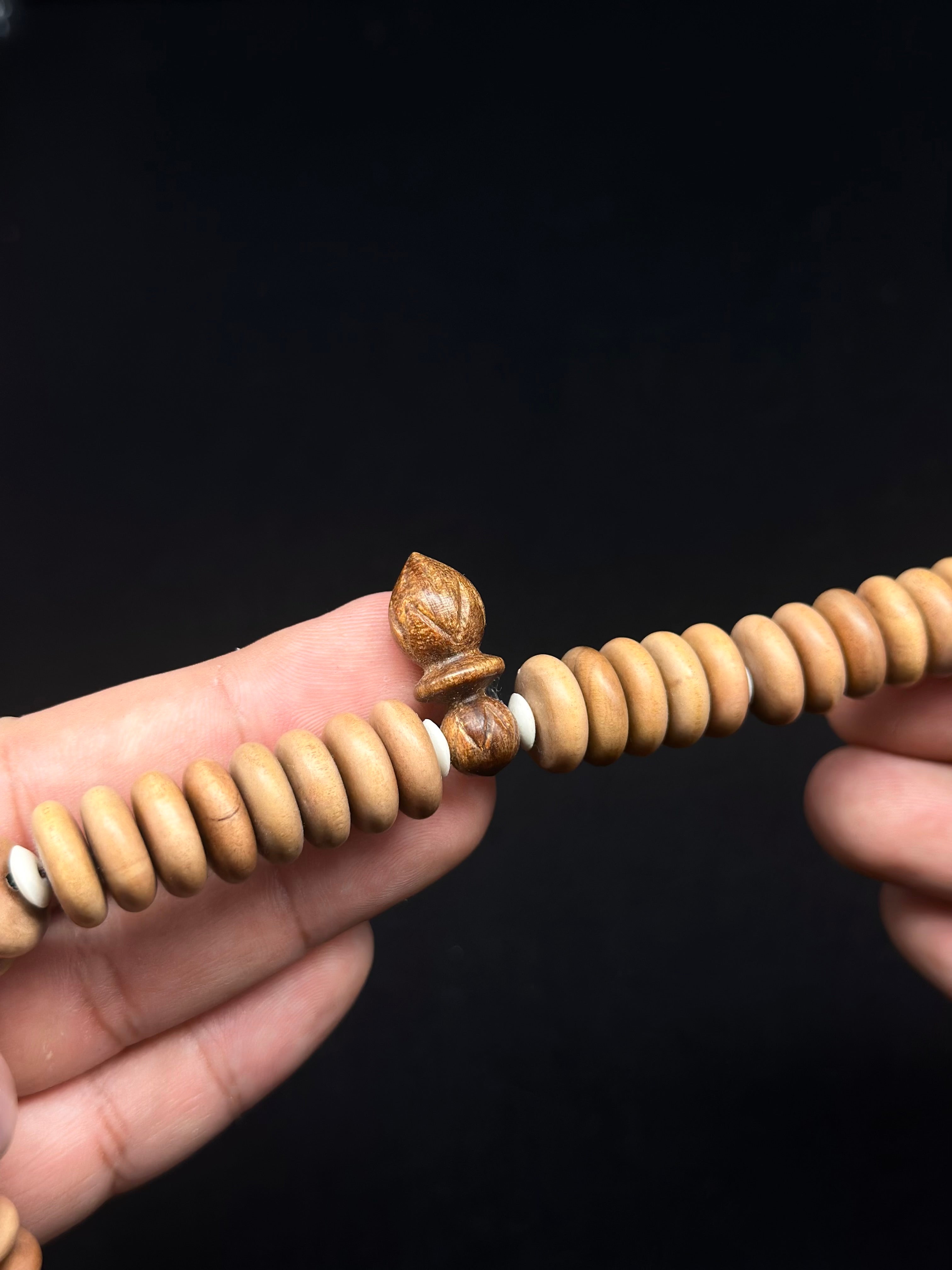 Limited Edition Grade A Sandalwood x Oud Agarwood Carved Model With Triple Ring Alif (Fragrant)