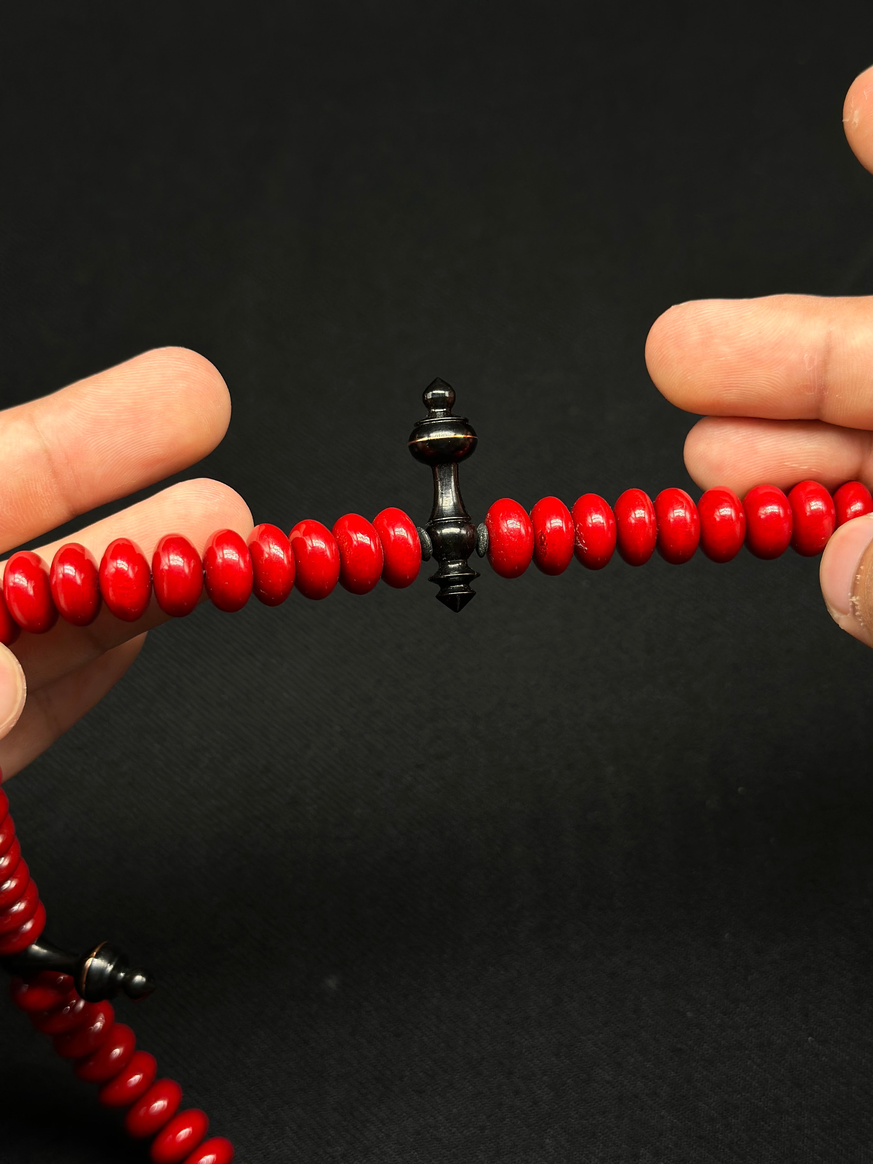 Red Marjan x Ebony Tasbih