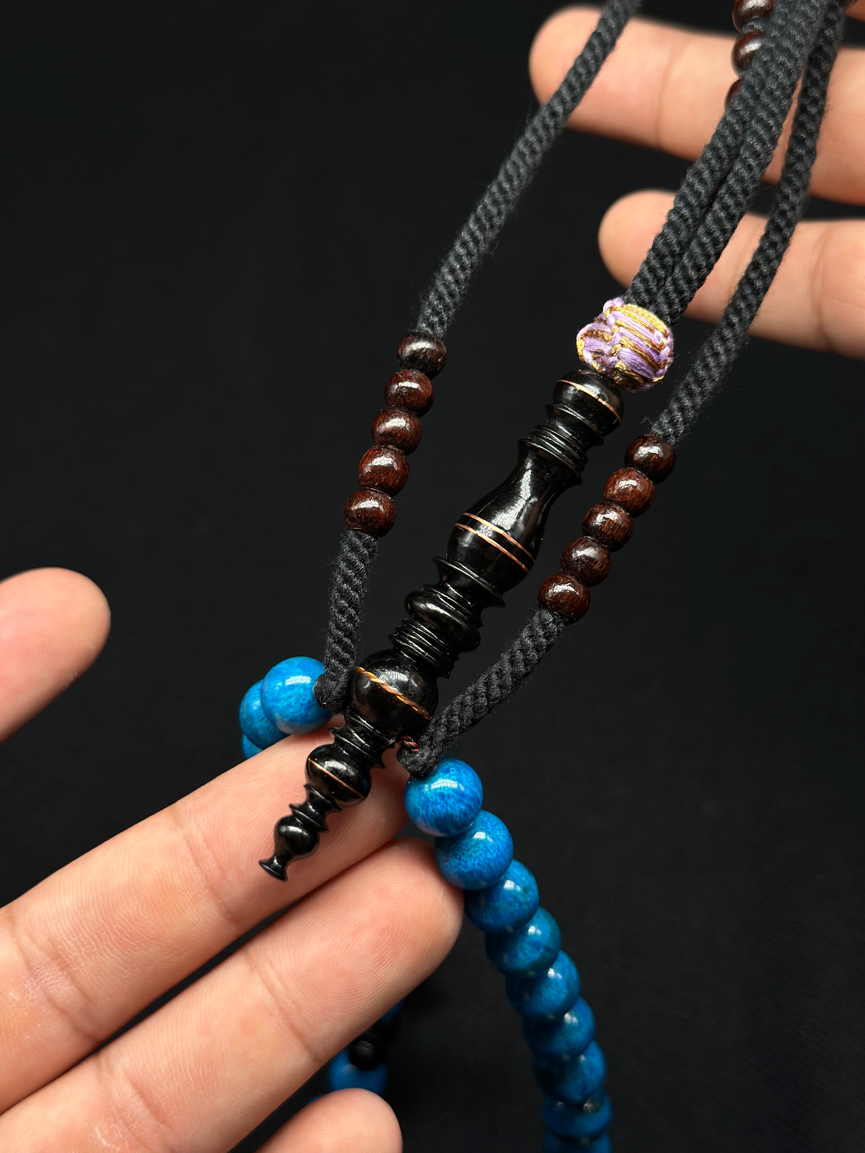 Blue Marjan x Ebony x Tamarind Tasbih