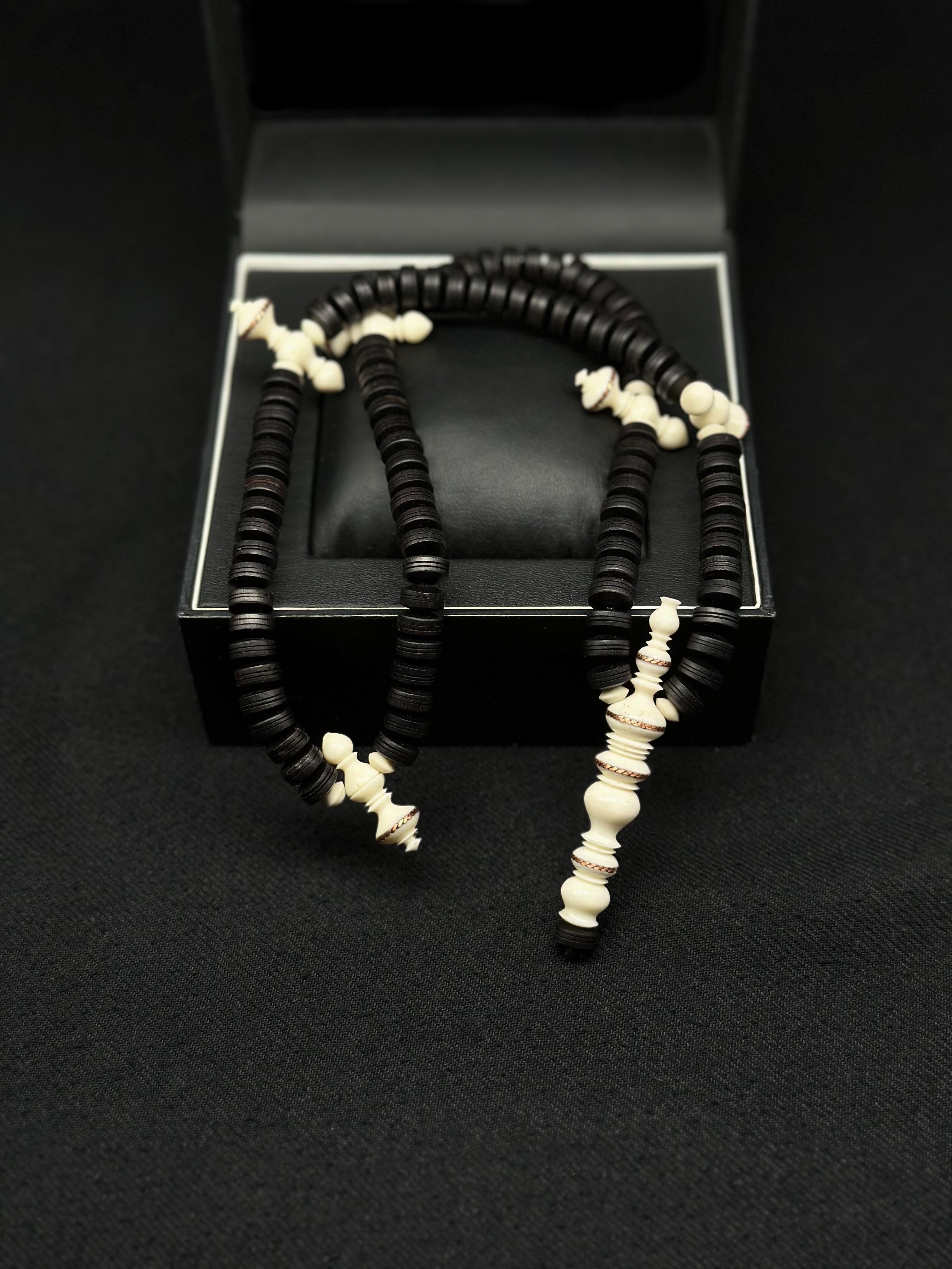 Ebony x Cow Bone Pocket Sized Tasbih