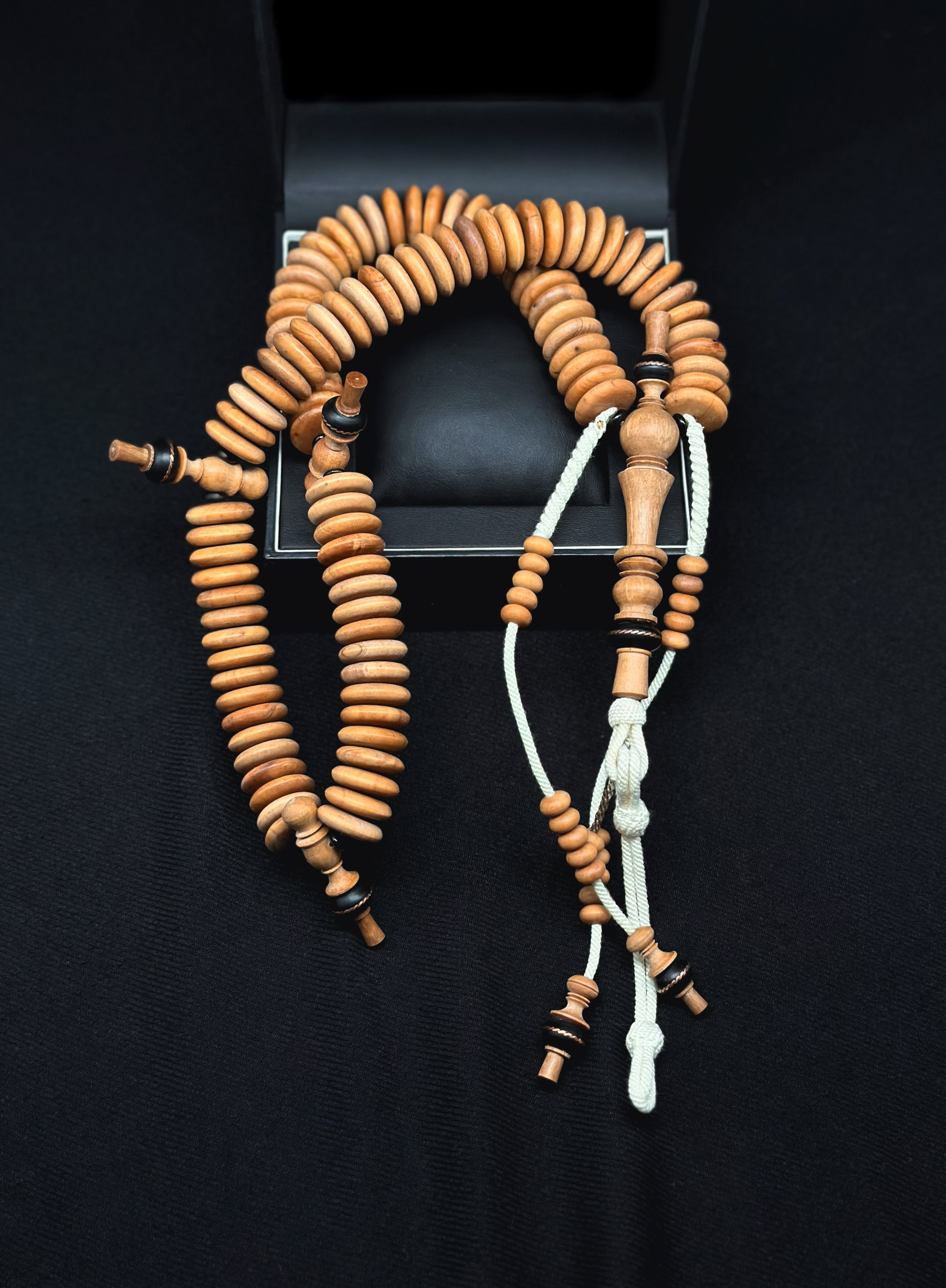 Pure Sandalwood x Ebony Tasbih Mevlana Rumi Model (XL)