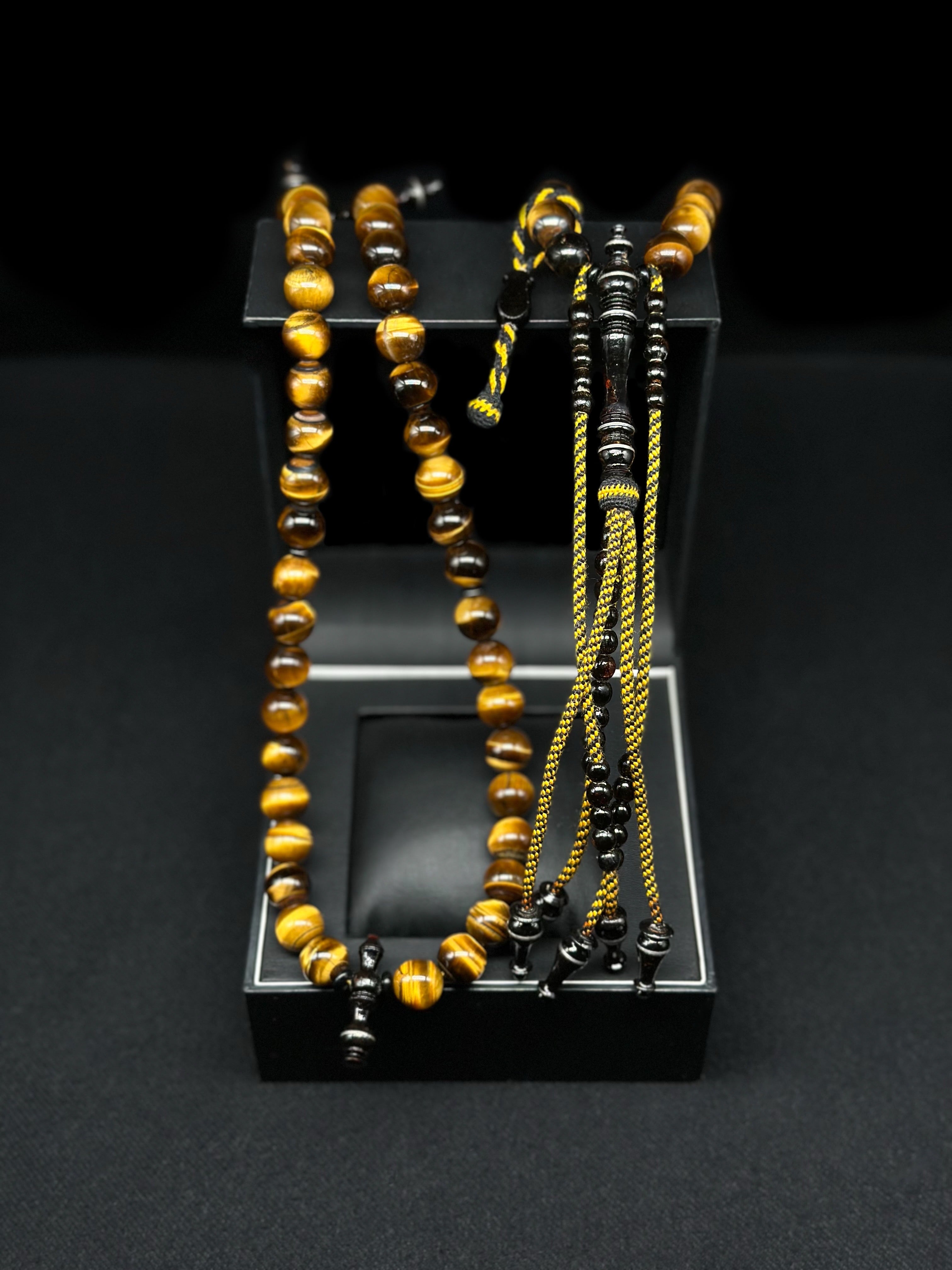Tiger Eye x Black Yusr Tasbih (XL)