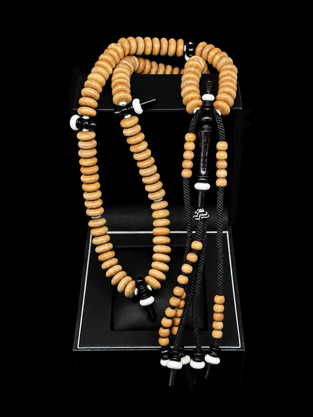 Grade A King Sandalwood x Ebony Rumi Model Tasbih (Fragrant)
