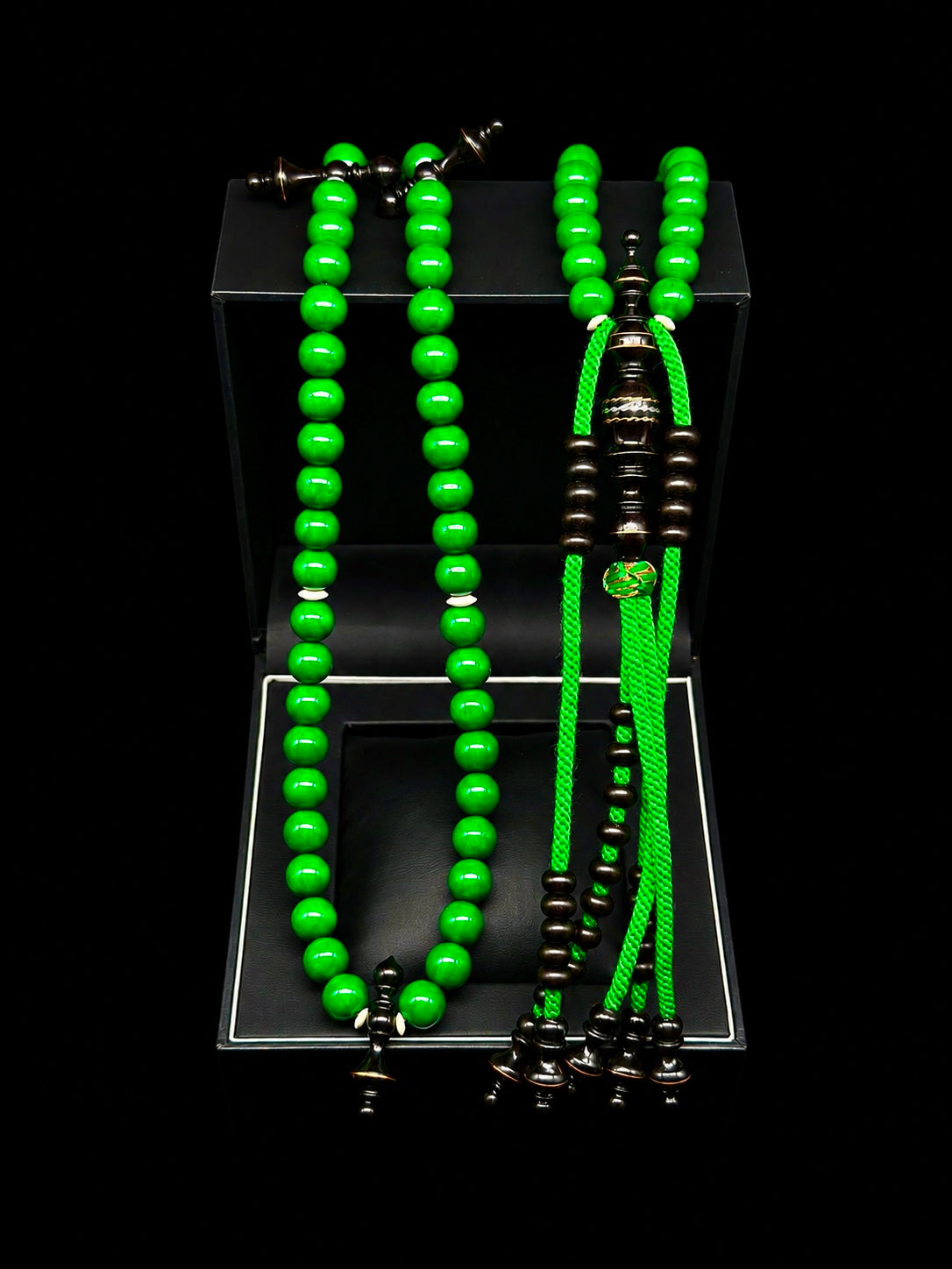 Green Marjan x Ebony Tasbih (L)