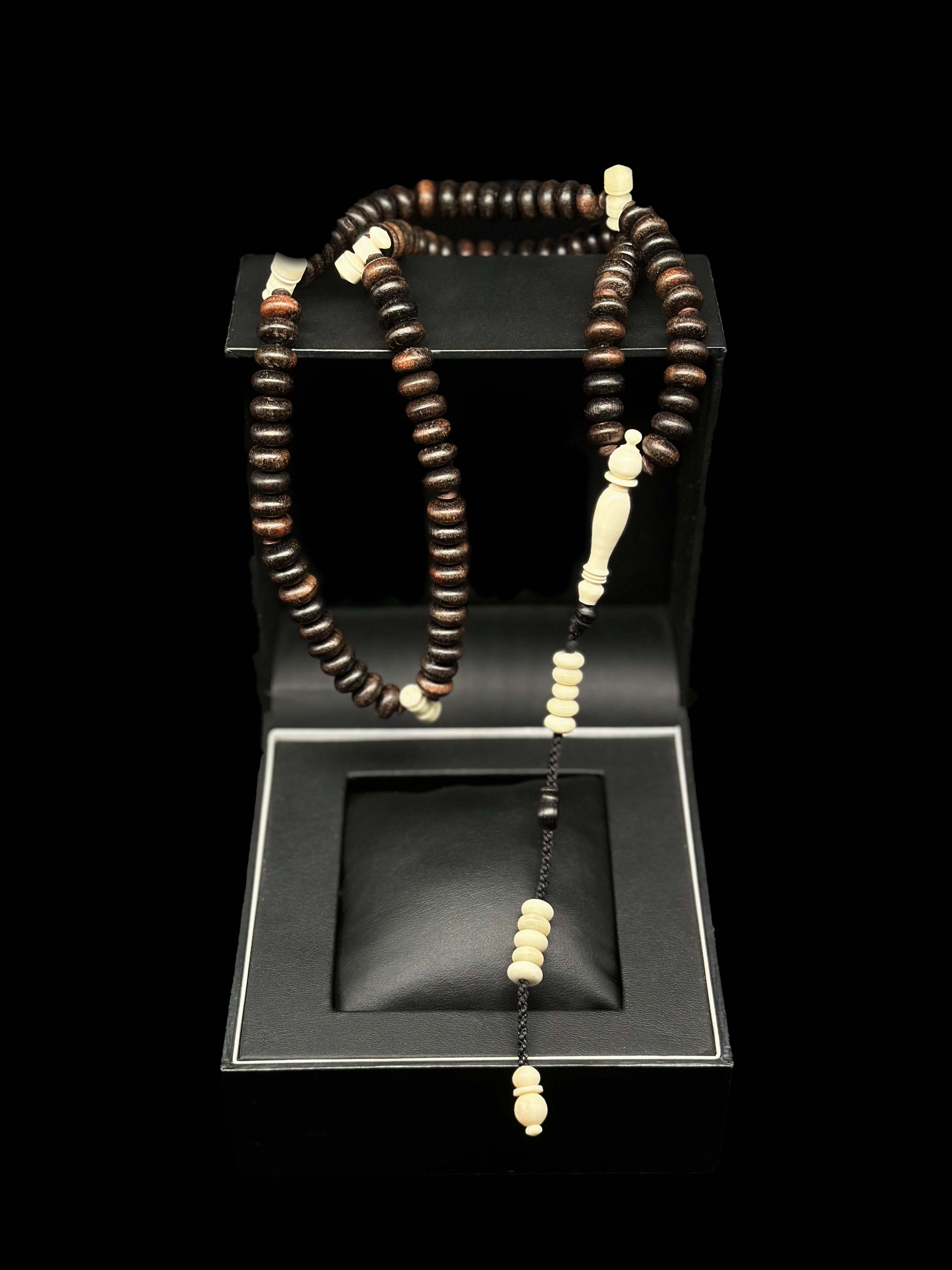 Adjustable Ebony x Cow Bone Tasbih