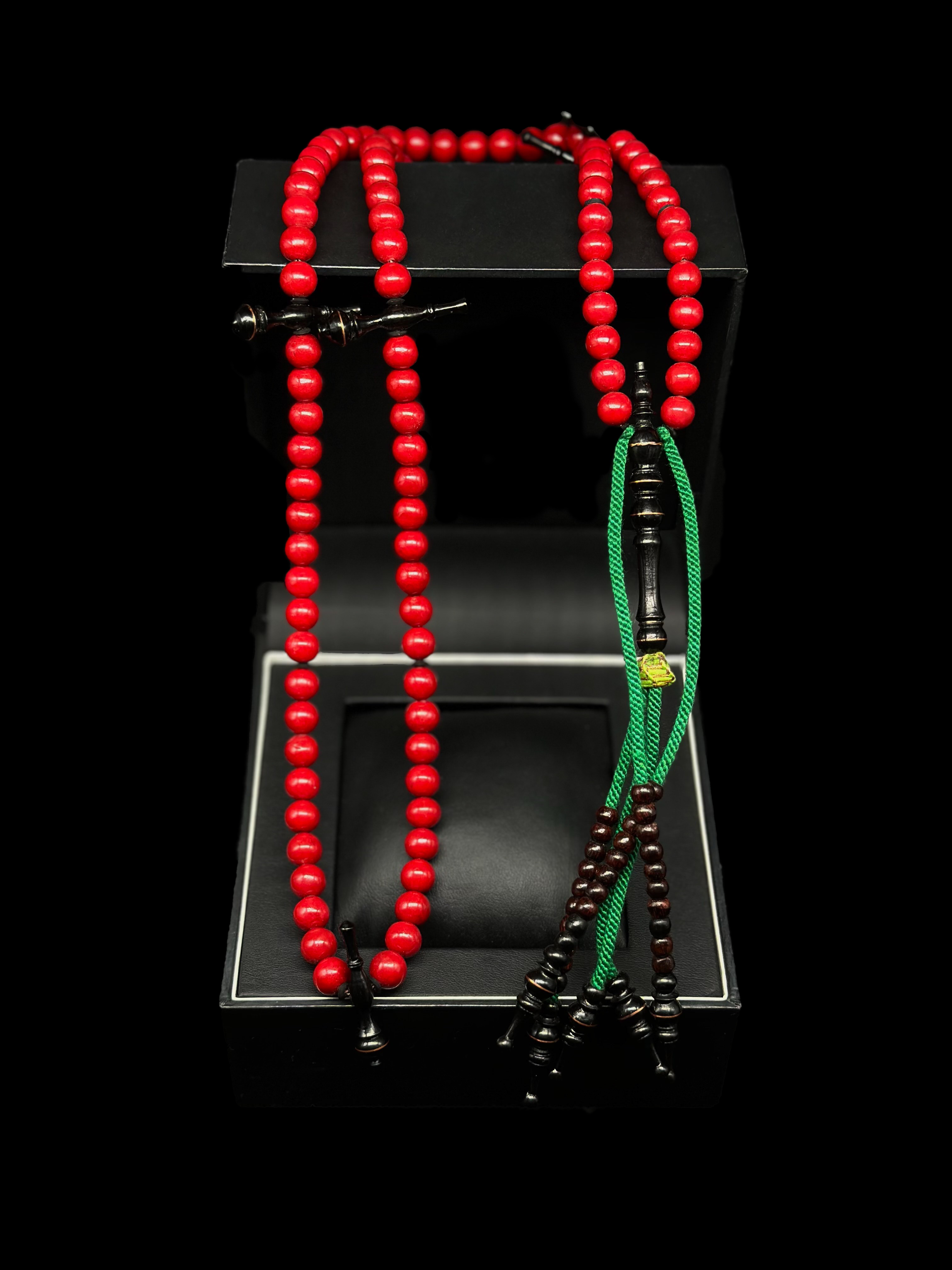 Red Marjan x Ebony Tasbih