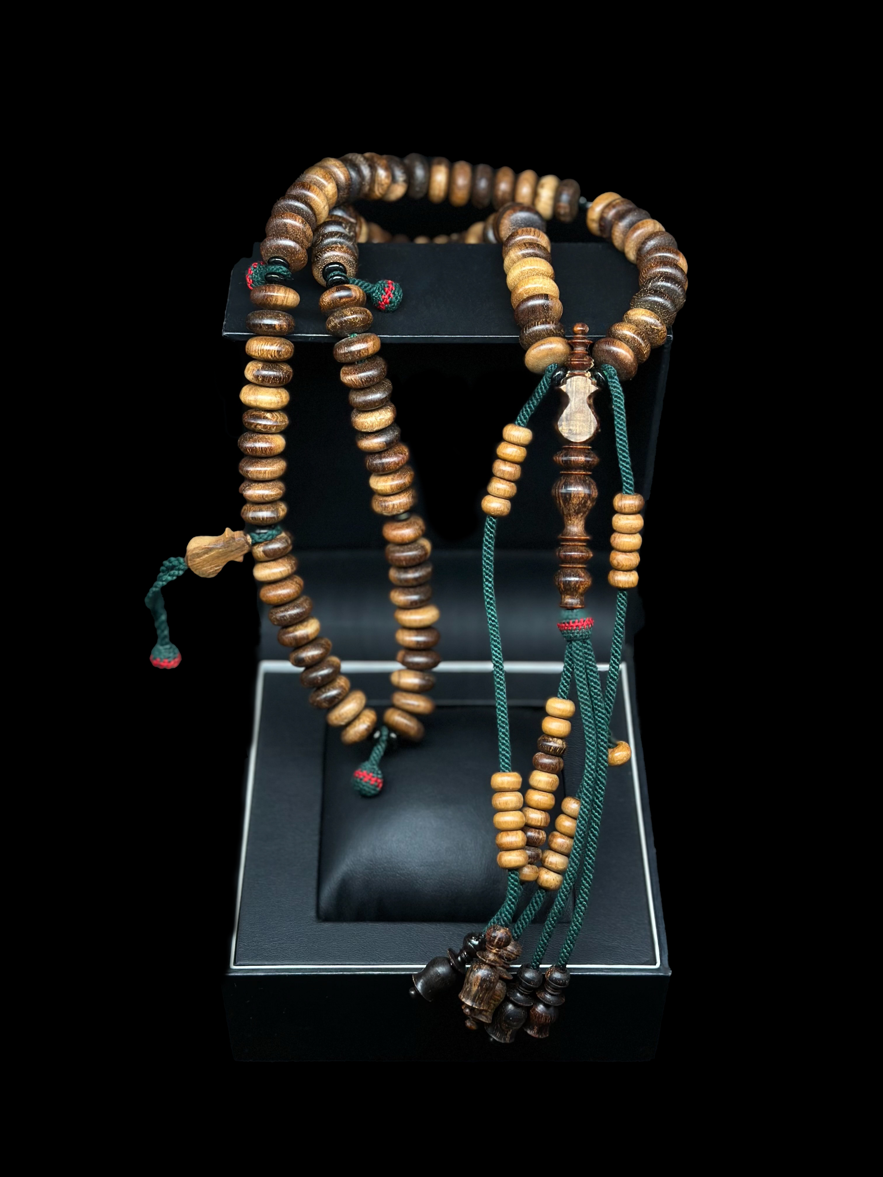 Pure Oud Agarwood Tasbih With Custom Alif (Fragrant)