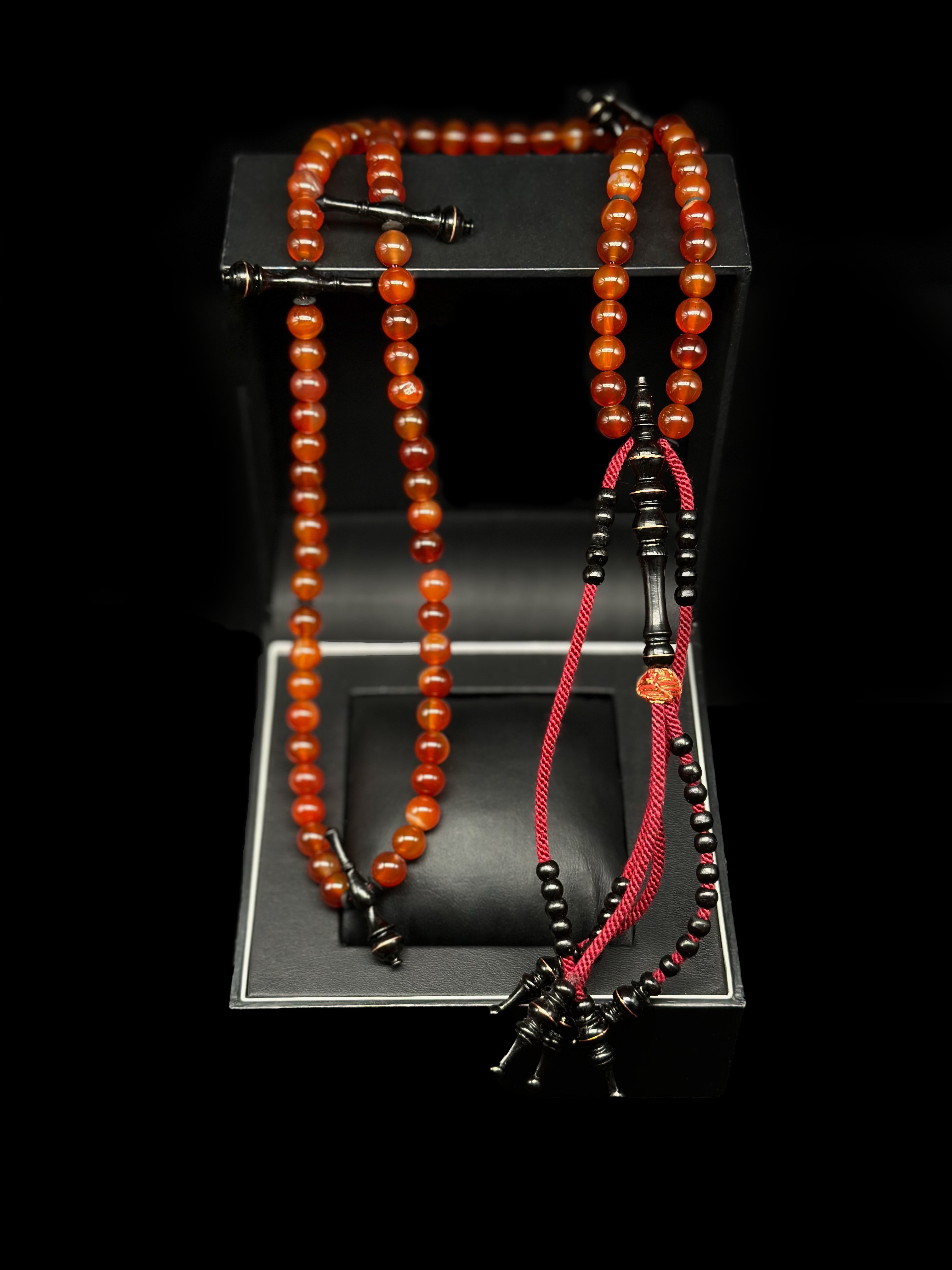 Red Carnelian x Ebony Tasbih
