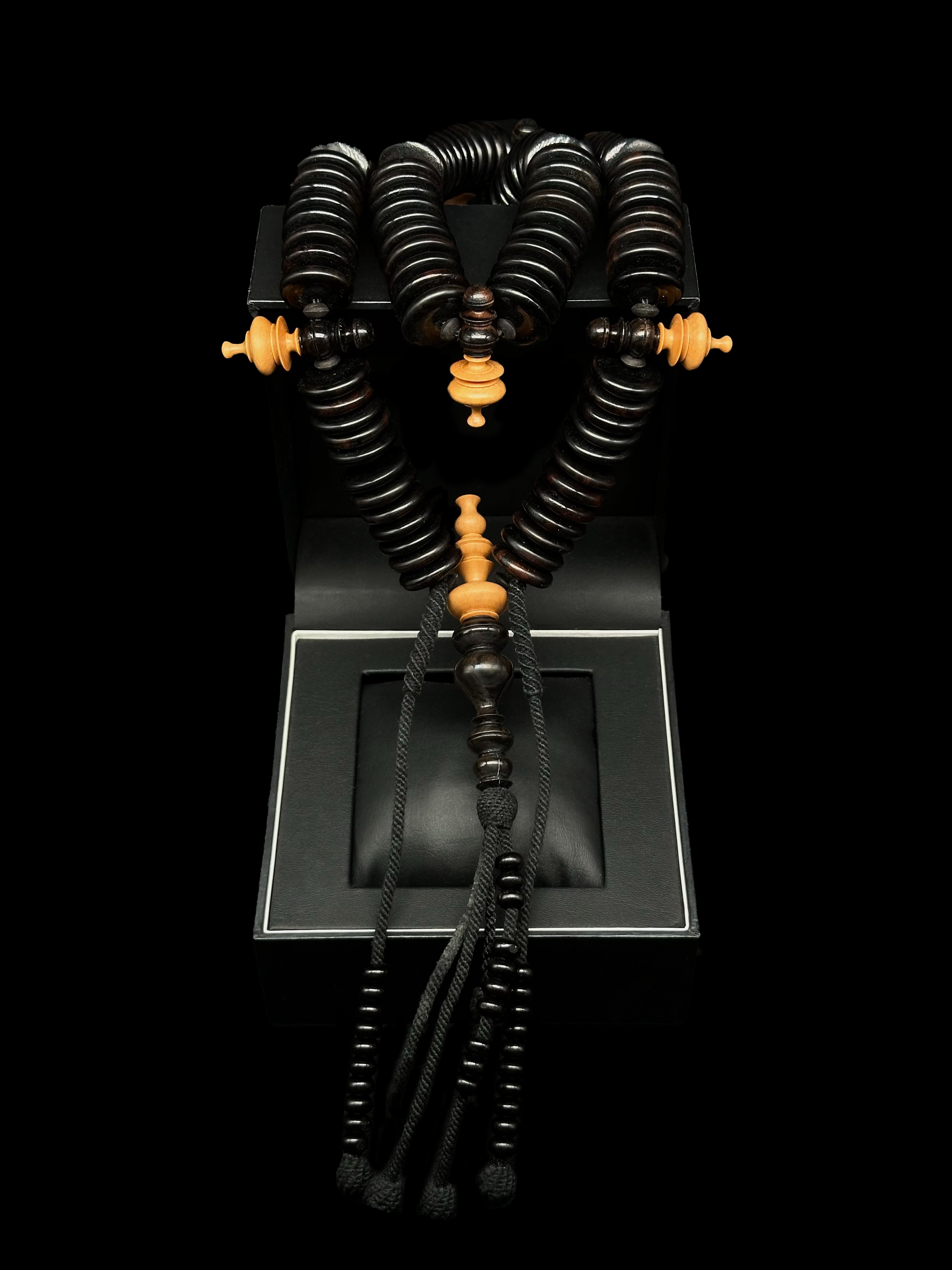 Pure Ebony x Sandalwood Tasbih (XL)
