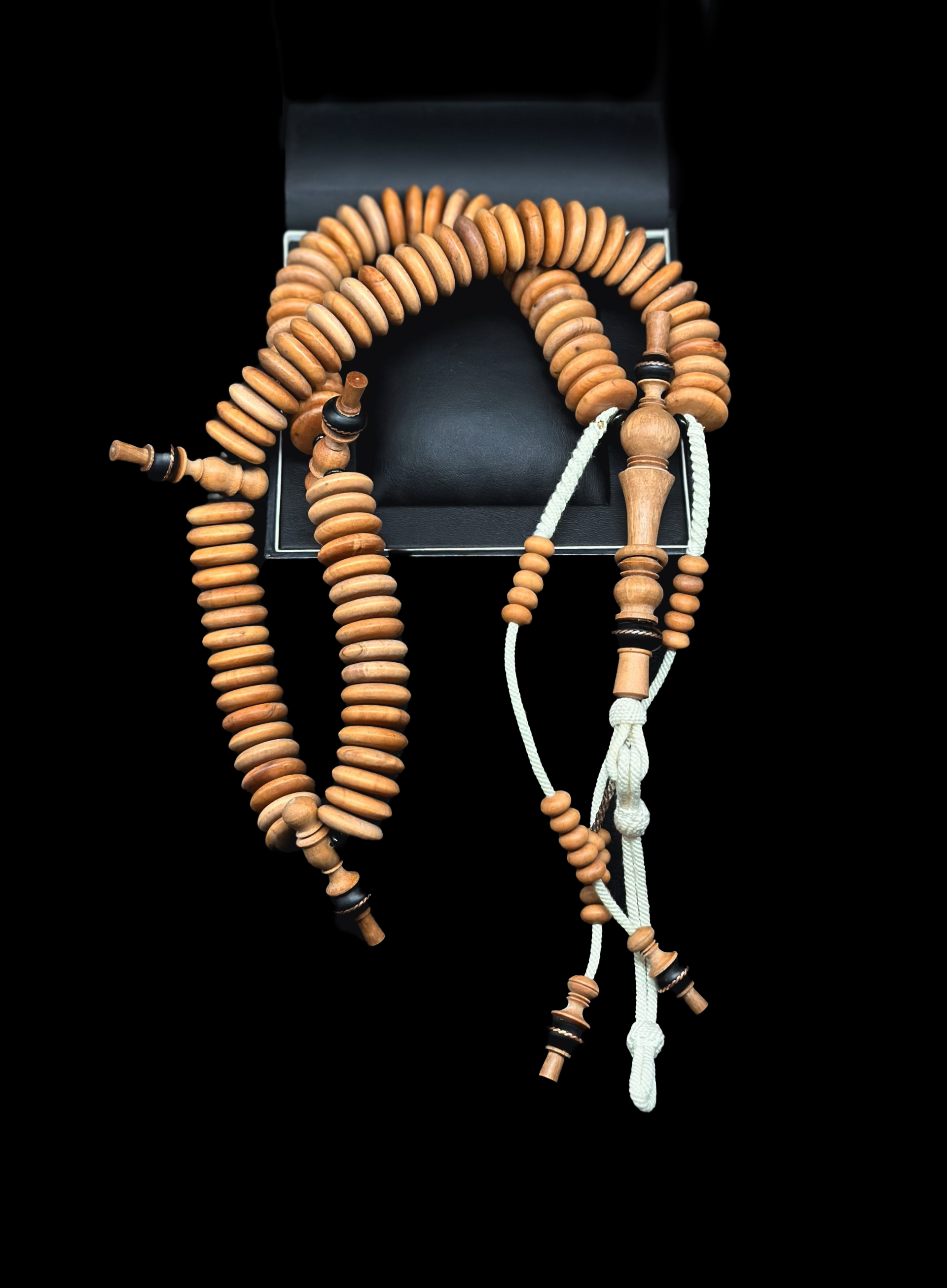 Pure Sandalwood x Ebony Tasbih Mevlana Rumi Model (XL)