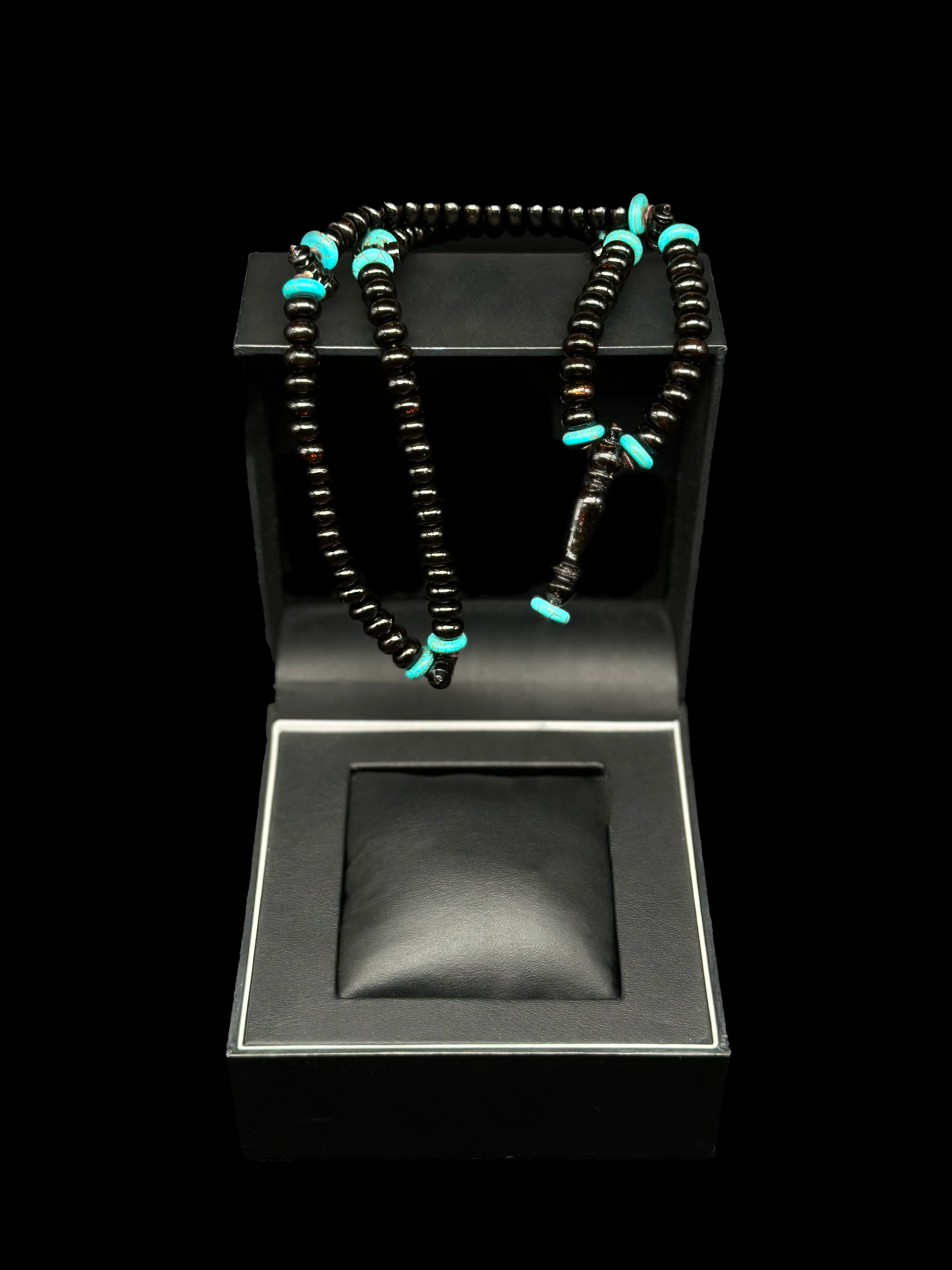 Black Yusr Coral x Turquoise Fayrouz Tasbih