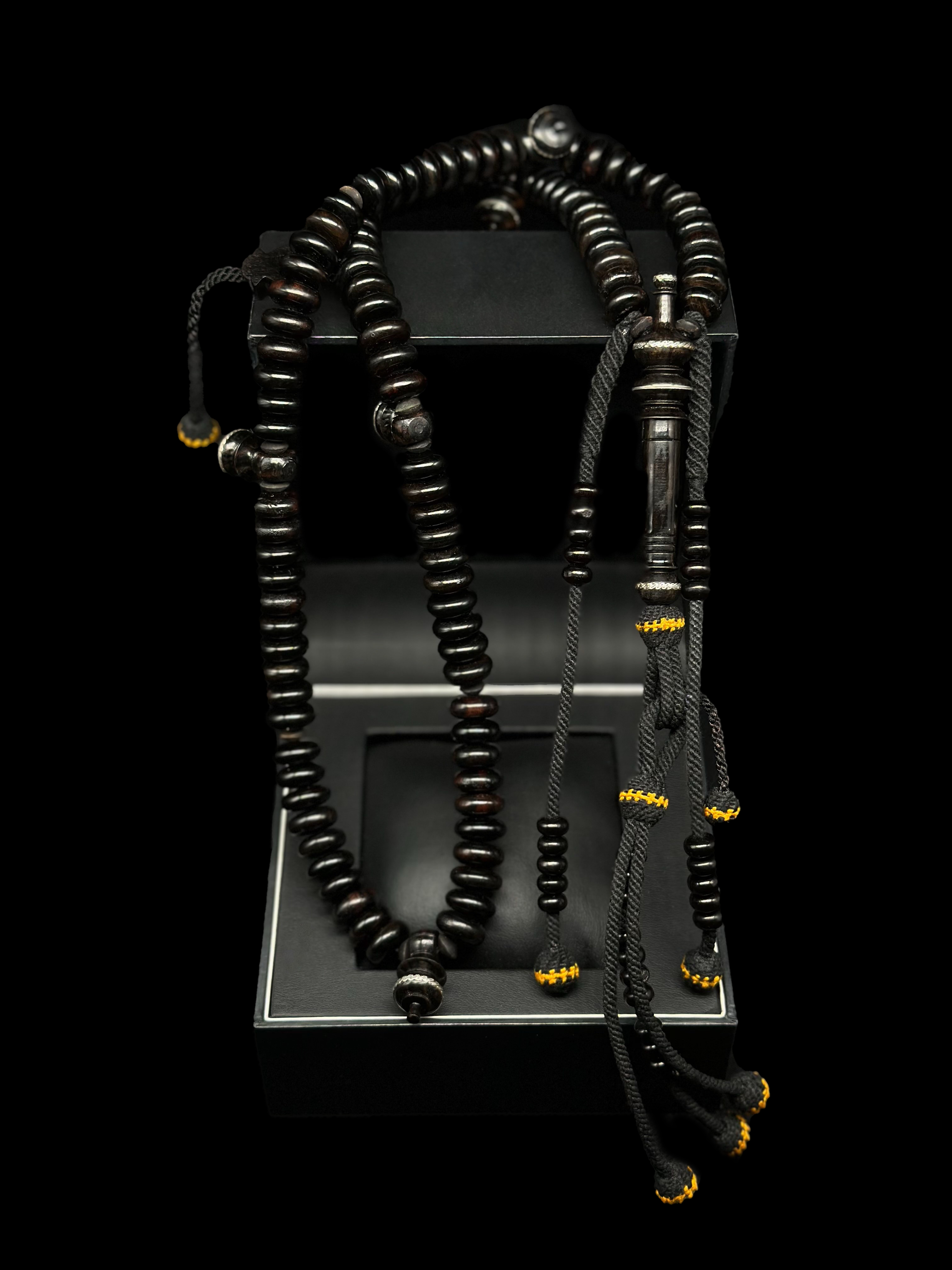 Pure Ebony Tasbih With Prophetic Sandal