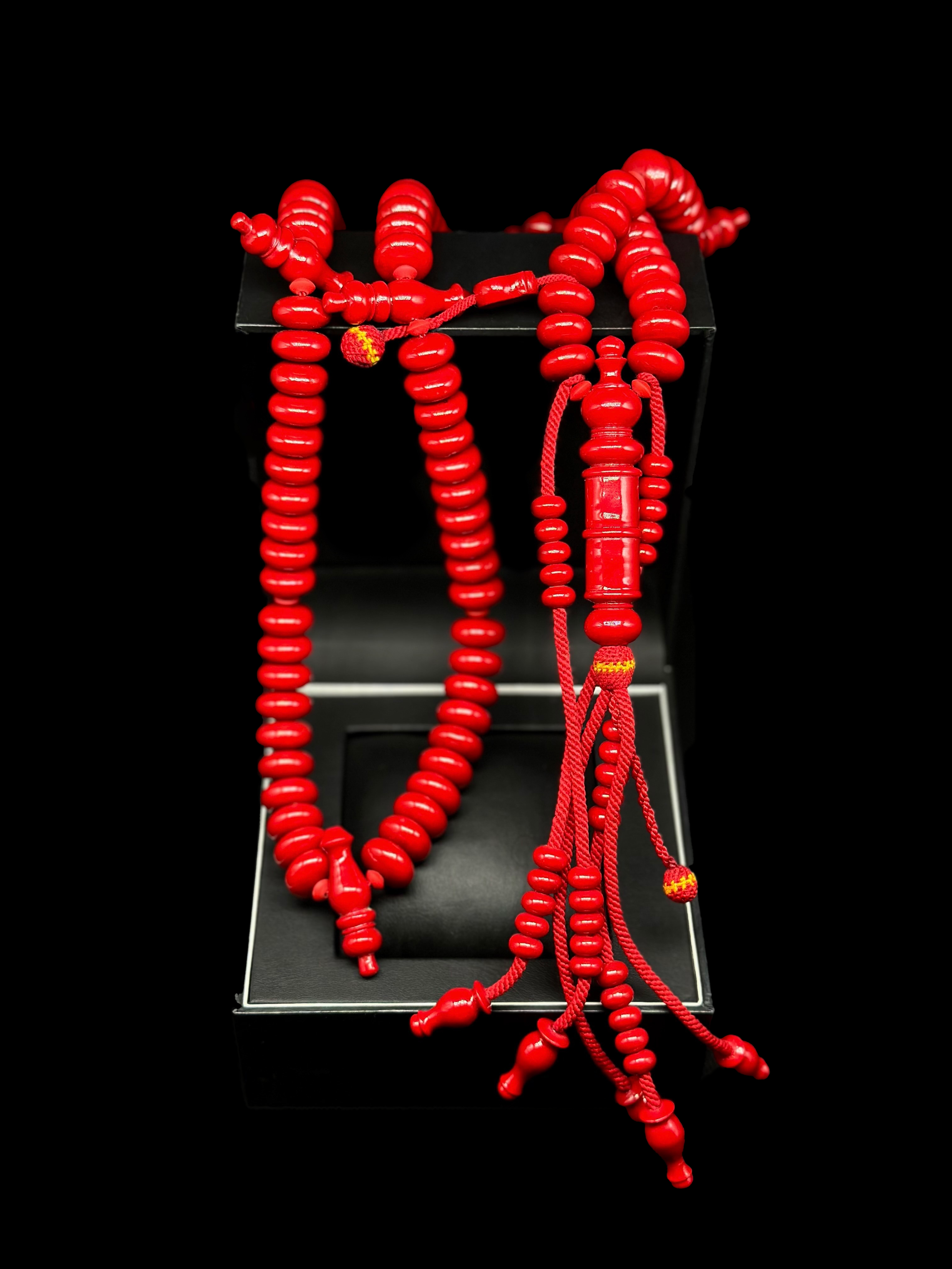 Pure Red Marjan Tasbih
