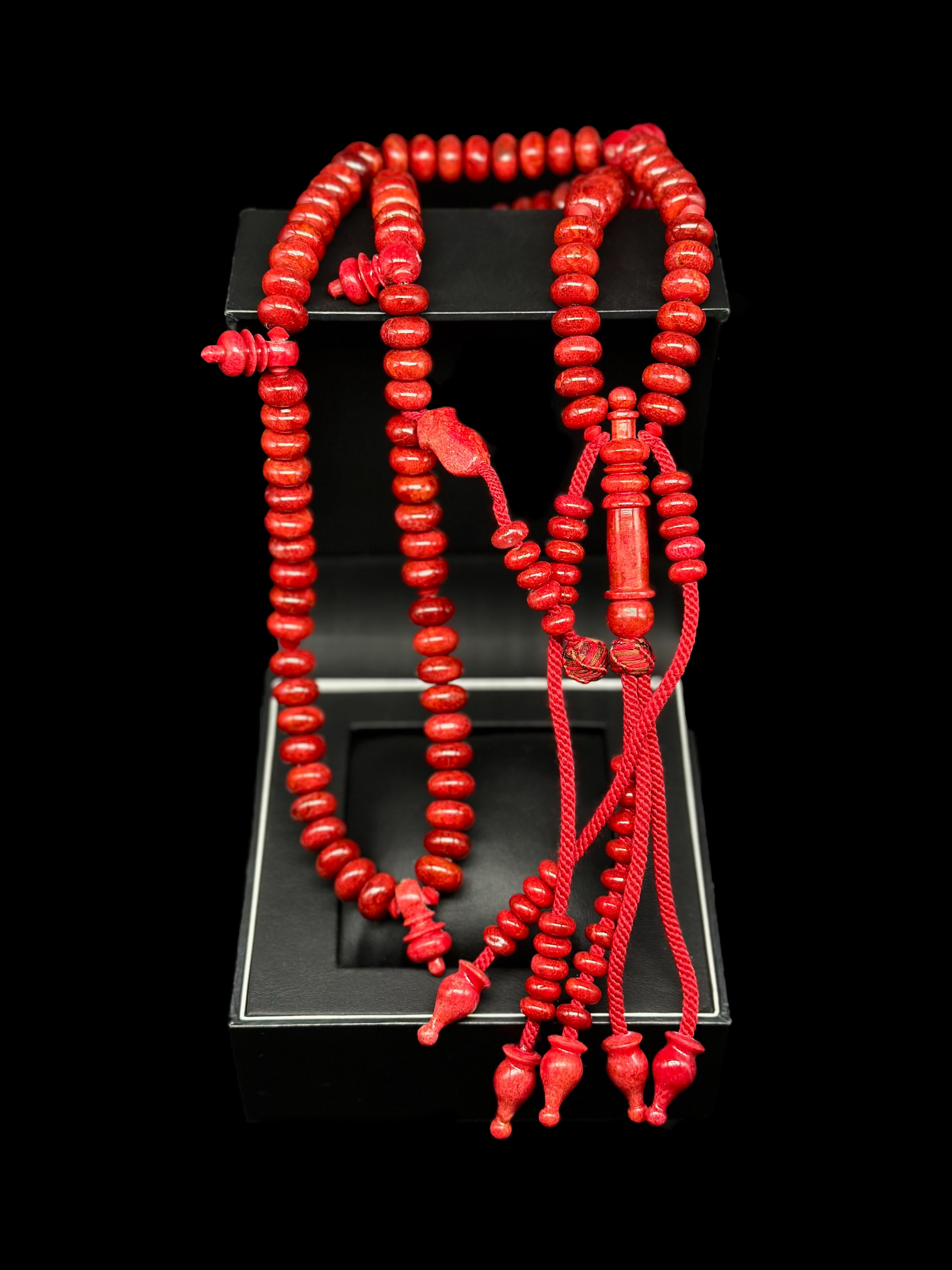 Pure Red Marjan Tasbih