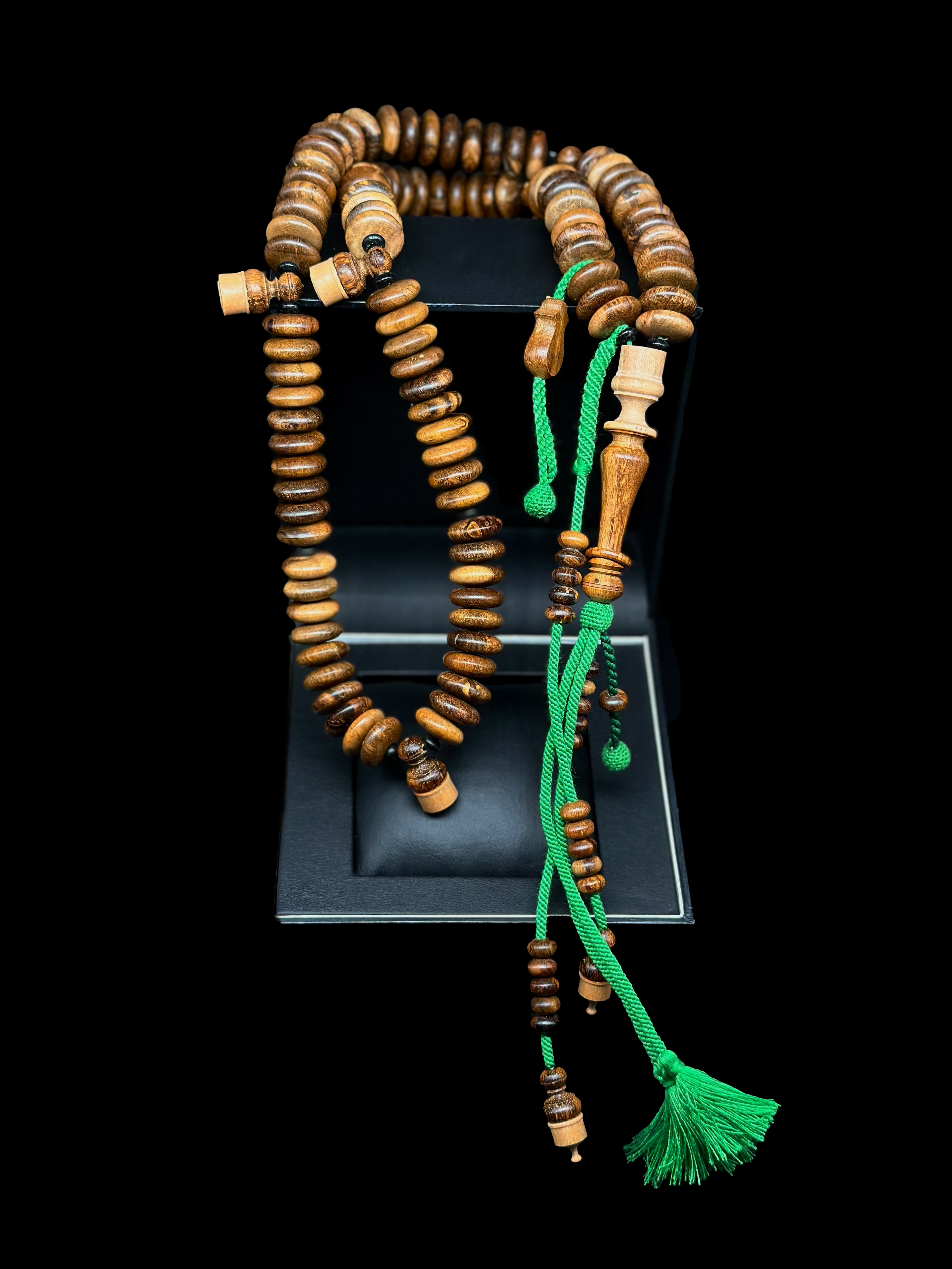 Oud Agarwood x Sandalwood Tasbih Rumi Model With Custom Alif (Fragrant)