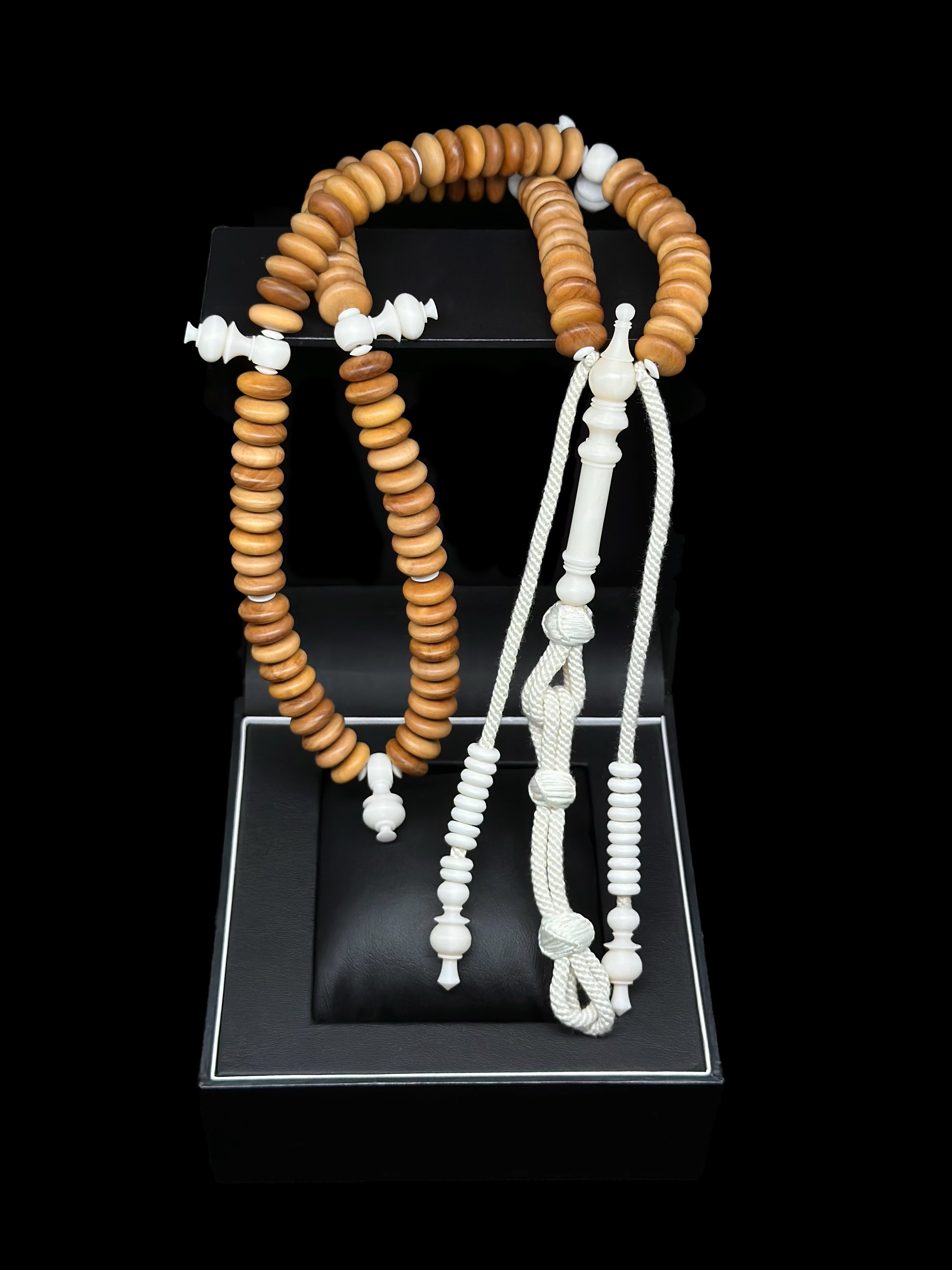 Pure Sandalwood x Cow Bone Tasbih (Grade A Fragrant)