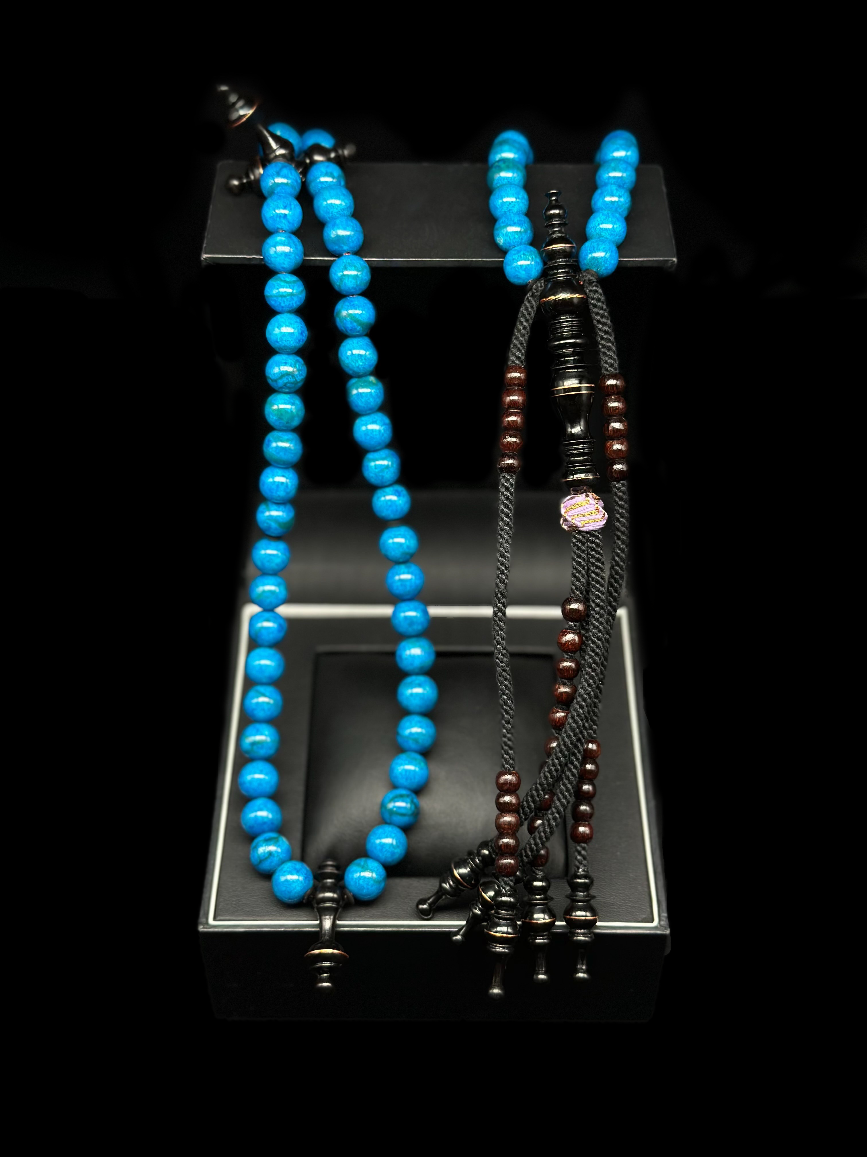 Blue Marjan x Ebony x Tamarind Tasbih