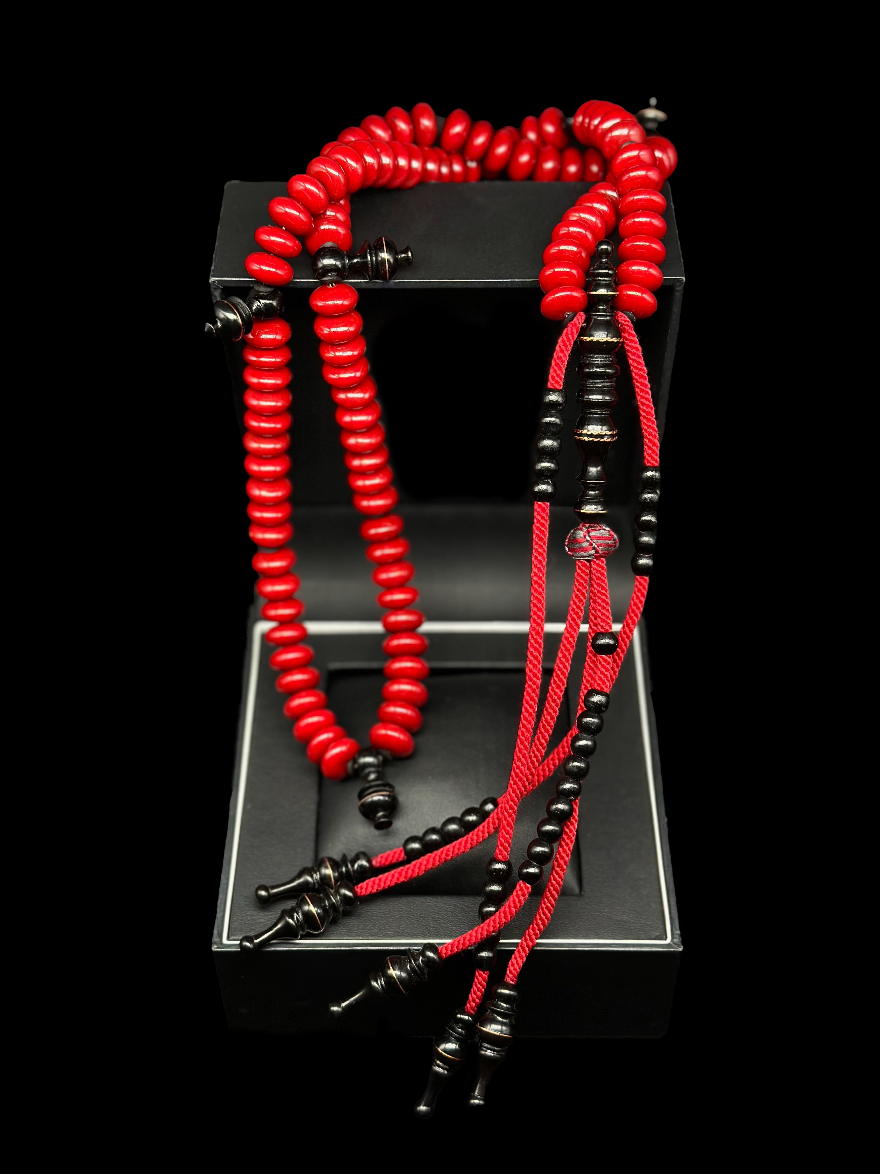Red Marjan x Ebony Tasbih