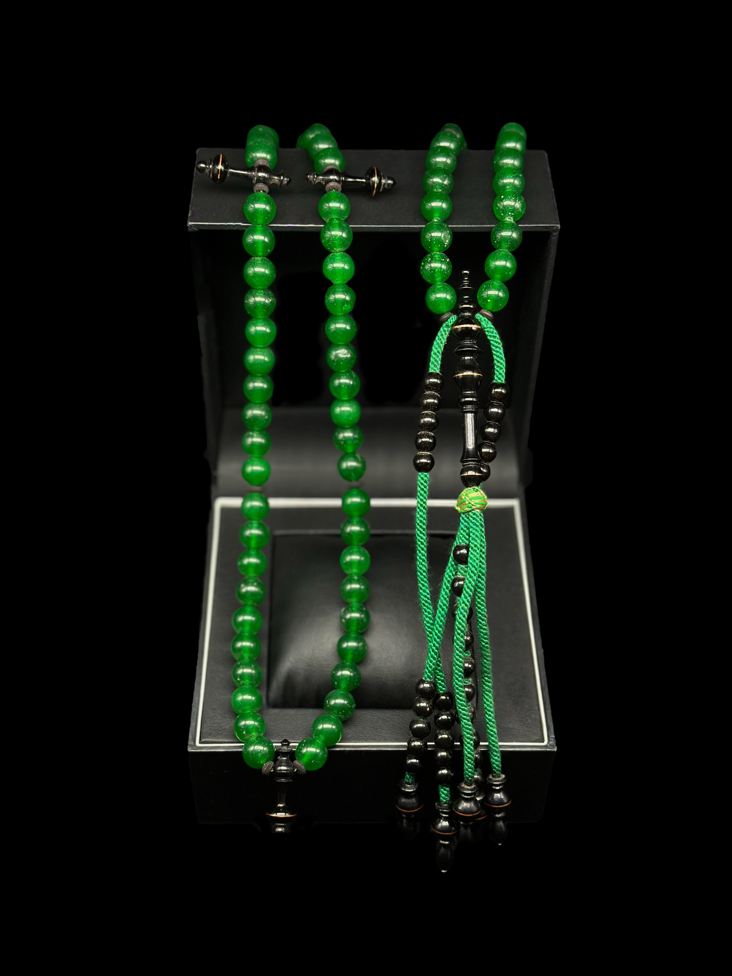 Green Jade x Ebony Tasbih (L)