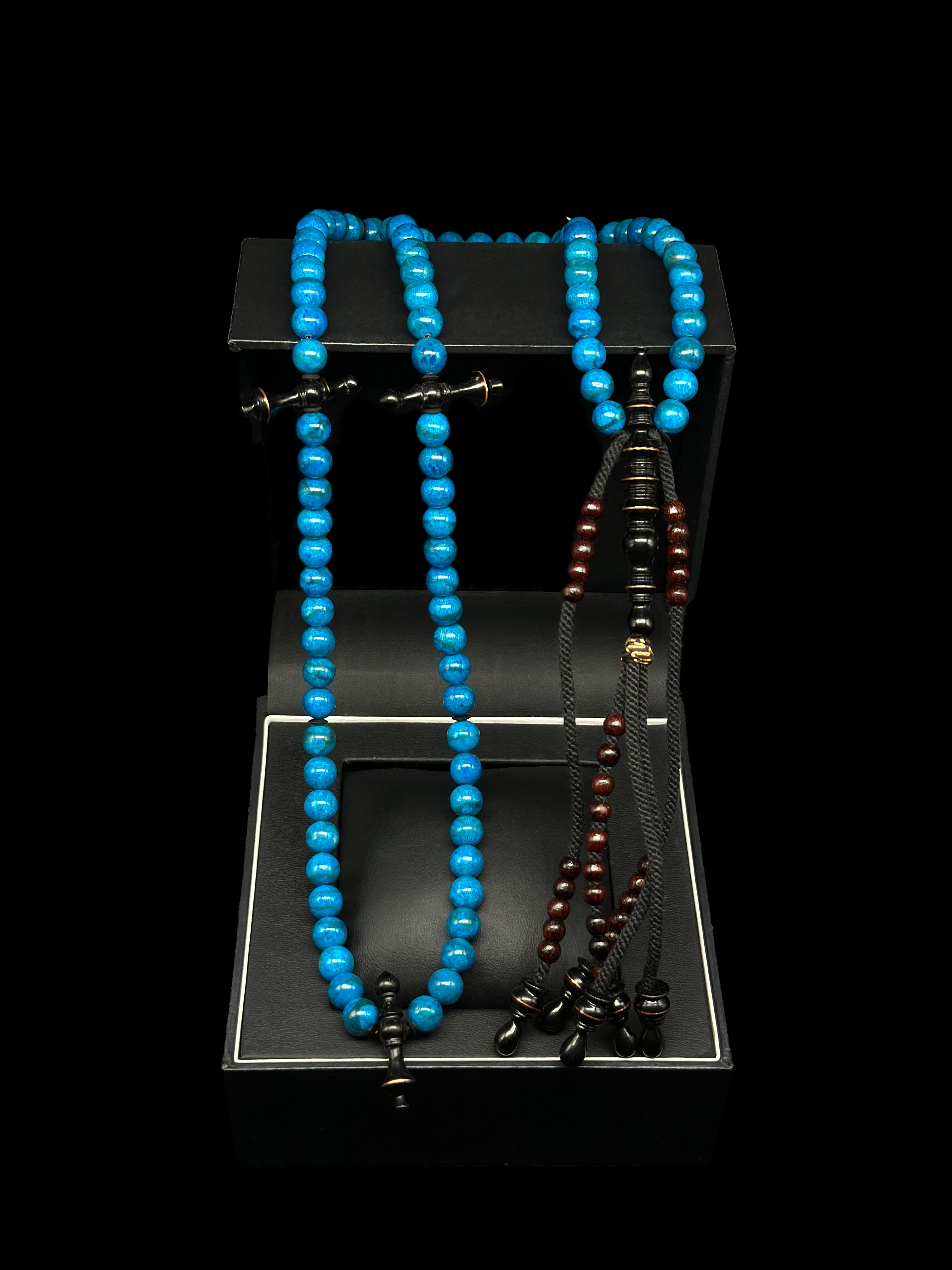 Blue Marjan x Ebony x Tamarind Tasbih