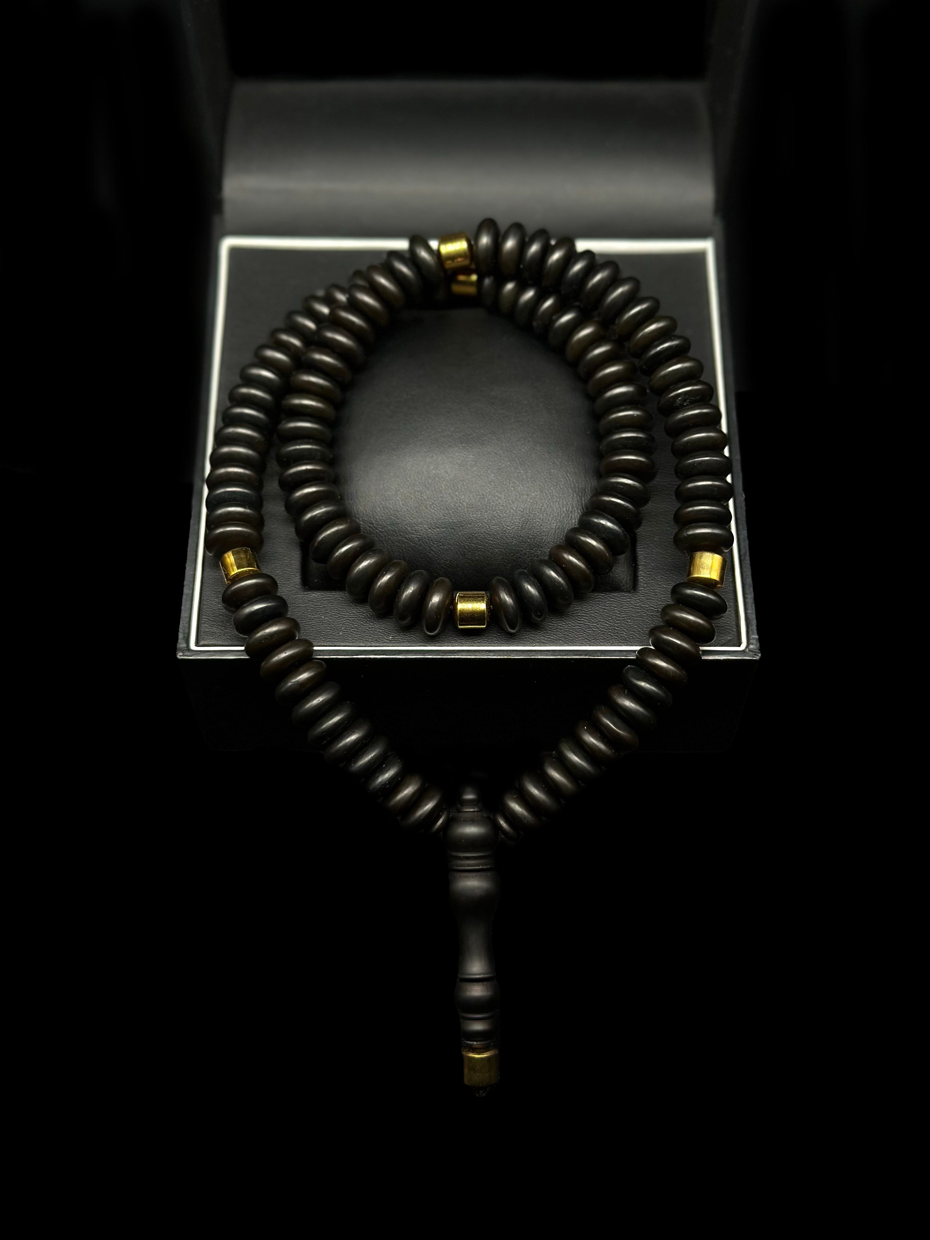 Ebony x Golden Hematite Tasbih